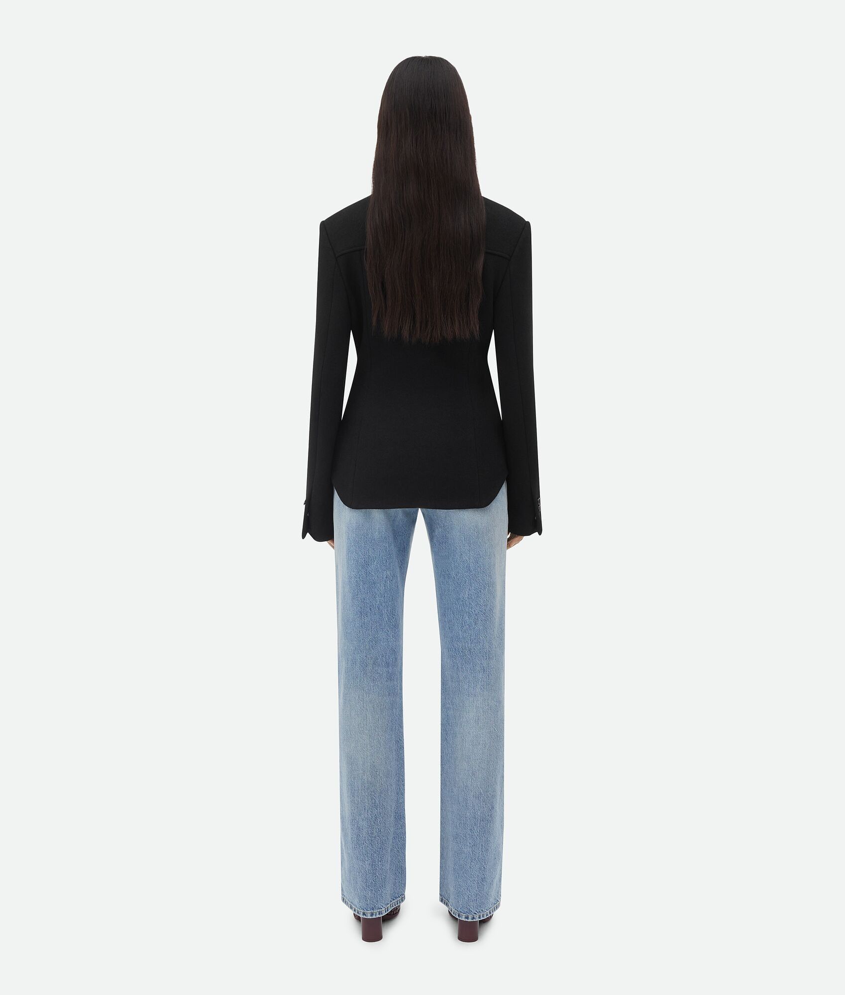 Bottega Veneta o1bcso1str0225 Compact Viscose Jacket in Black Size S / US 4 / IT 40 - 3 Thumbnail