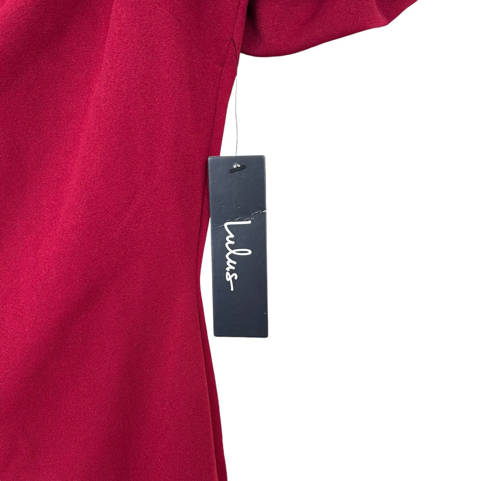 Other Lulus Red Mini Dress Ruffle Shoulder Detail Sz XS Size XS / US 0-2 / IT 36-38 - 3 Thumbnail