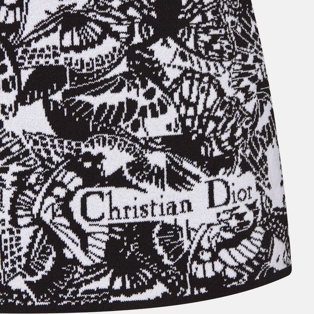 Dior o1bcso1str0225 Mini Skirt in Black/White Size 26" / US 2 / IT 38 - 3 Thumbnail