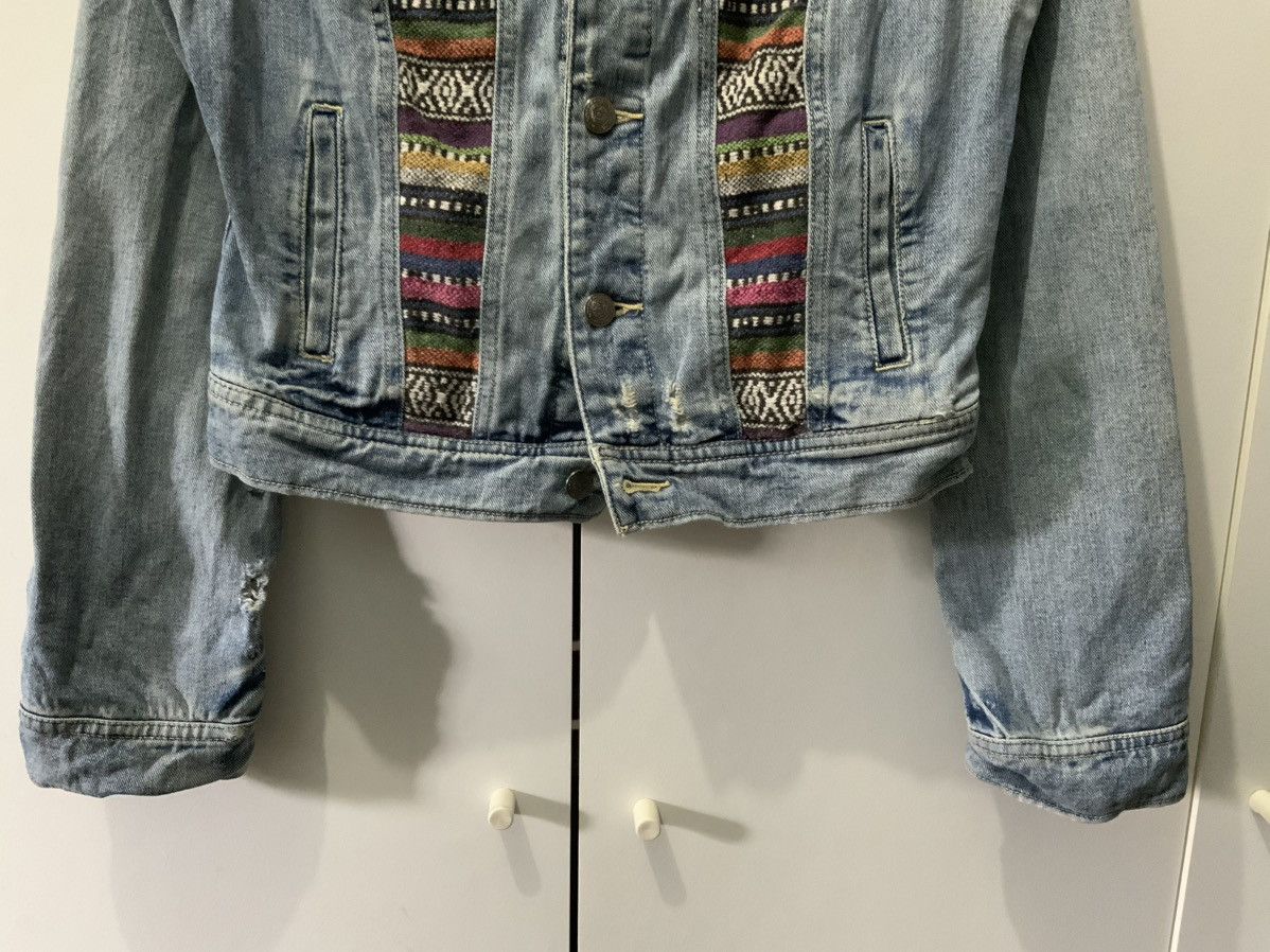 If Six Was Nine Free People Navajo Patchwork Distressed Kmrii Jacket Size US XS / EU 42 / 0 - 5 Thumbnail