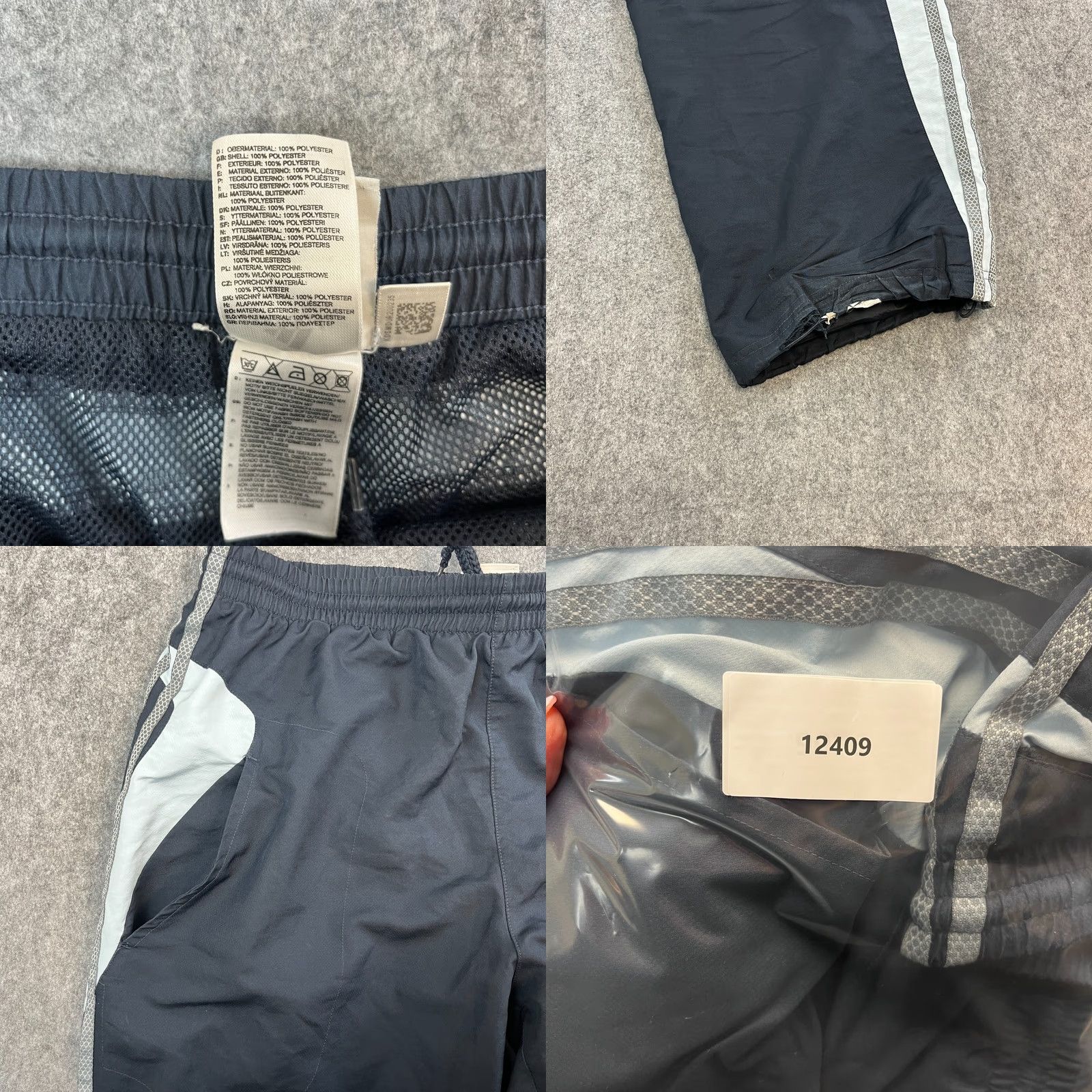 Adidas Adidas Mens Track Pants Sweat Joggers Large L Blue Baggy Relaxed Vintage 00s Size US 33 - 8 Thumbnail