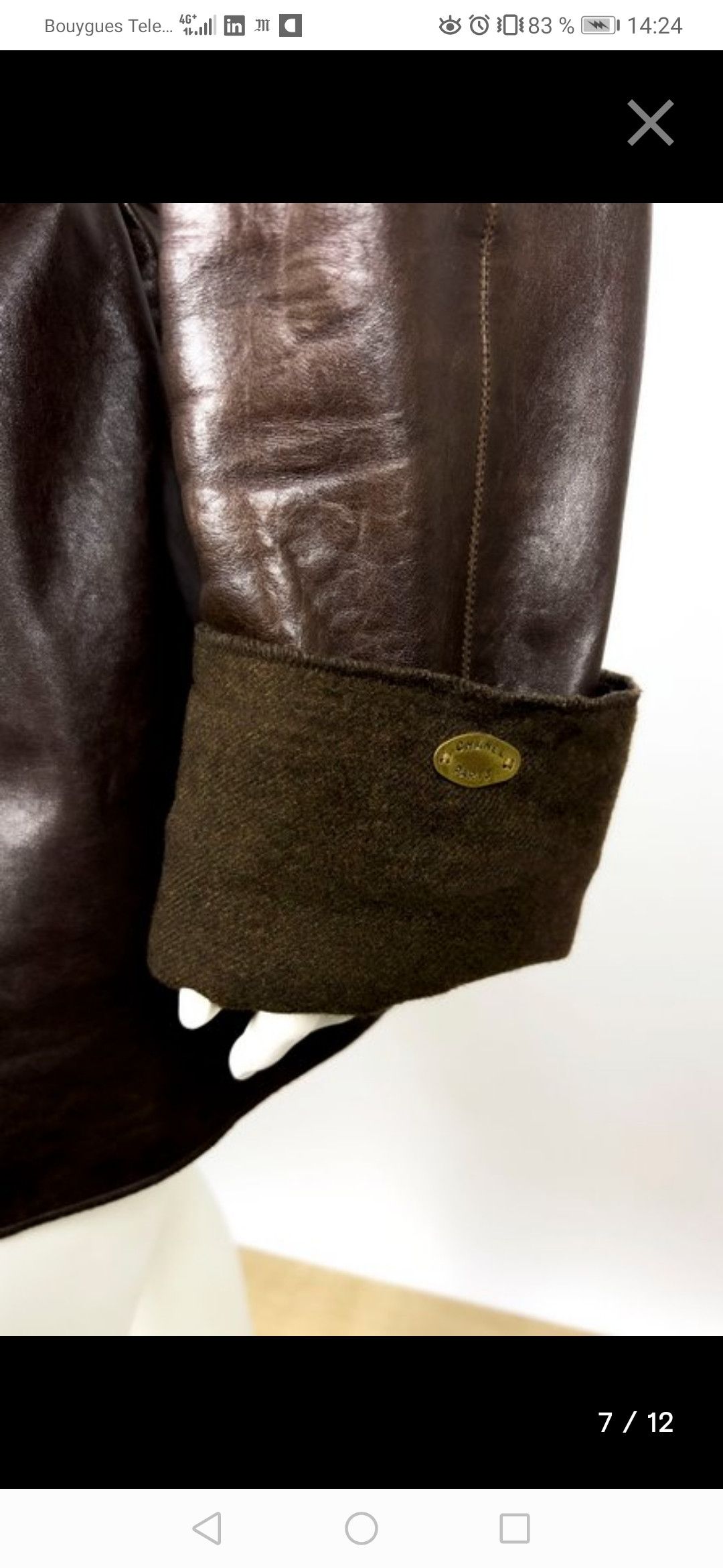 Chanel Veste cuir et cachemire Chanel Size L / US 10 / IT 46 - 7 Thumbnail