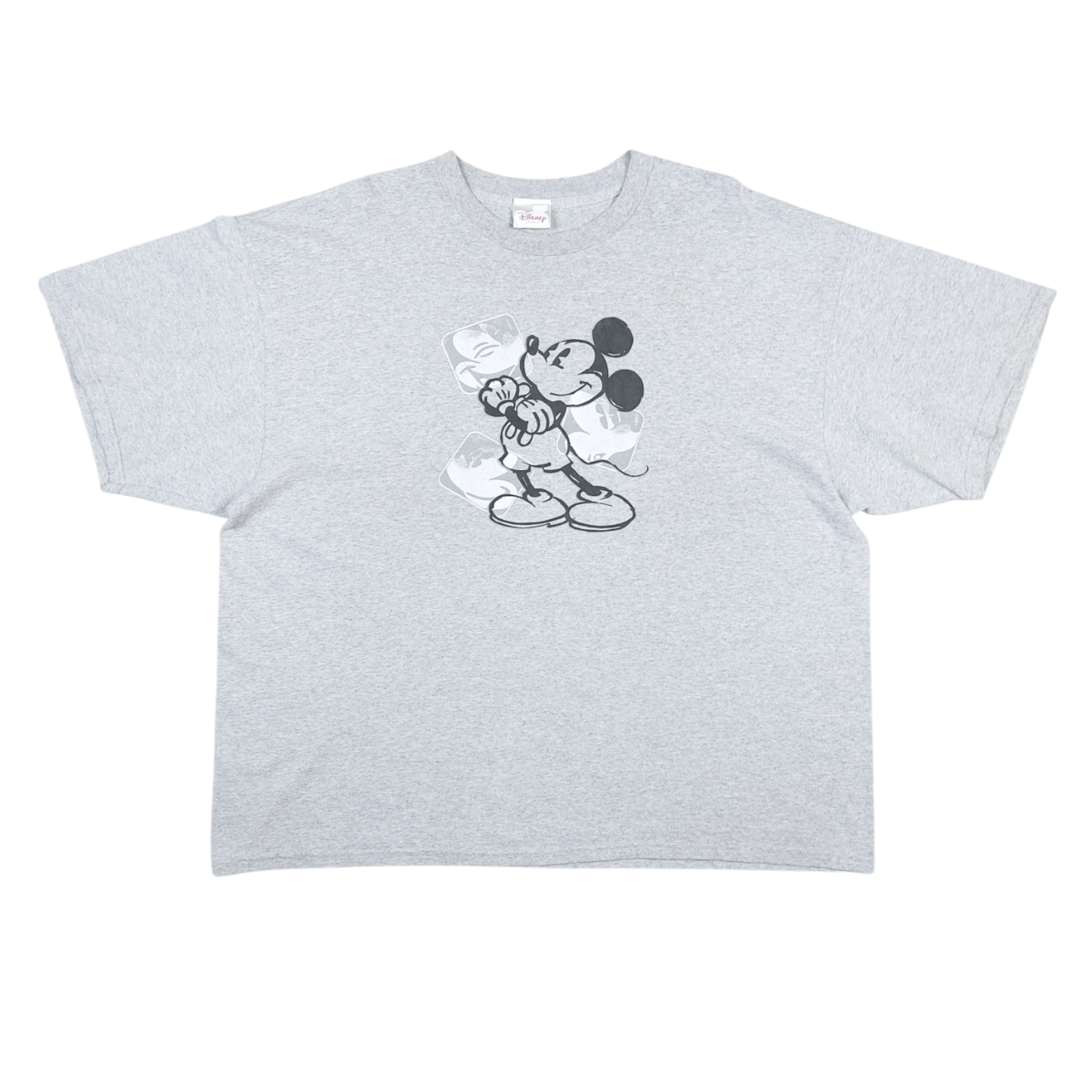Disney × Mickey Mouse × Vintage Vintage 90s Disney Mickey Mouse USA Short Sleeve Gray Tee Size US XXL / EU 58 / 5 - 1 Thumbnail