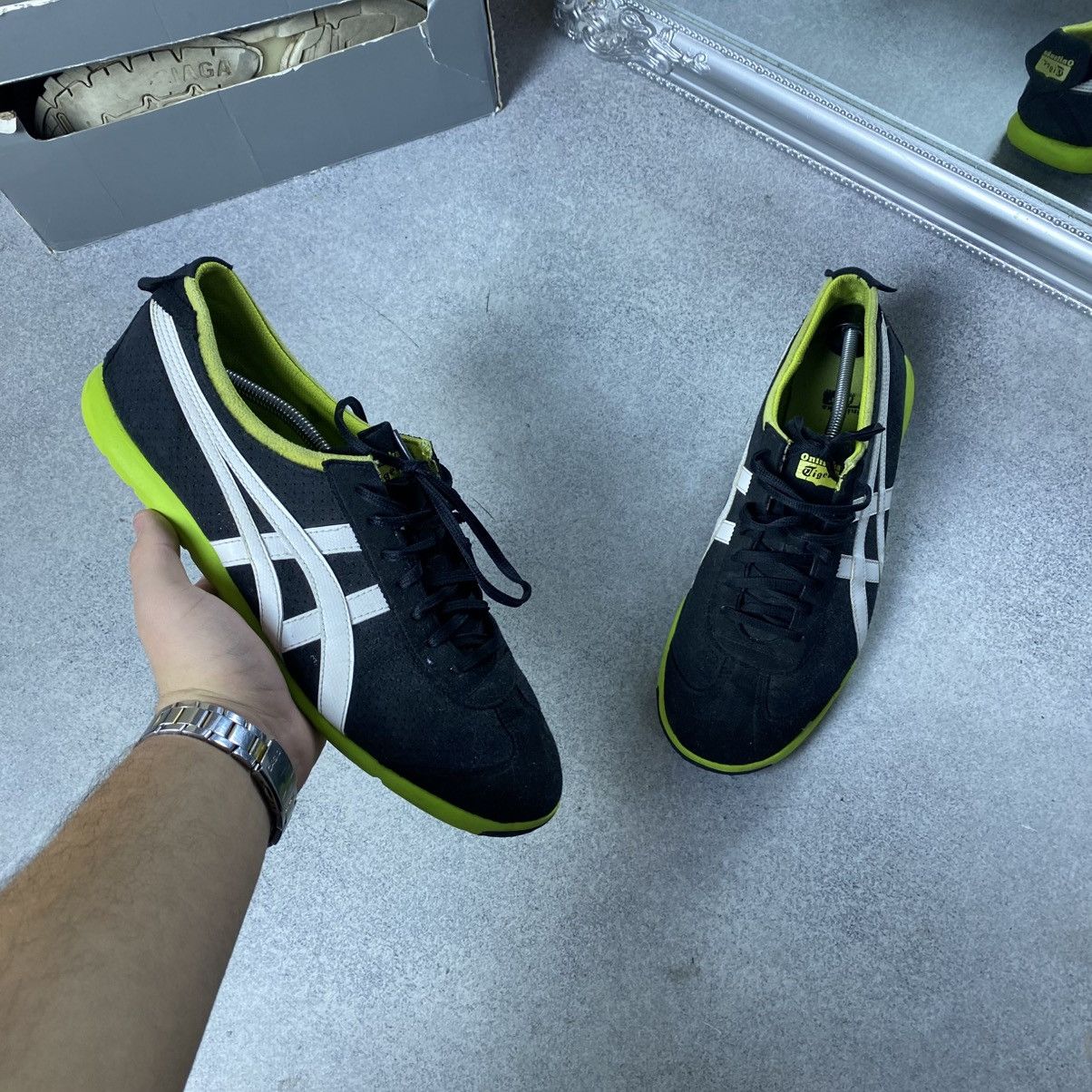 Asics Vintage Asics Tiger Onitsuka Leather Sneakers Size US 11.5 / EU 44-45 - 1 Thumbnail