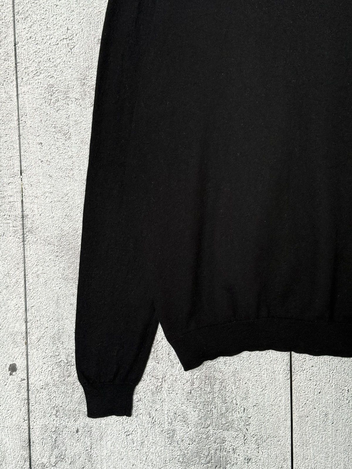 Prada Prada Milano Black V-Neck Sweater Cotton & Cashmere Jumper Size US L / EU 52-54 / 3 - 9 Thumbnail