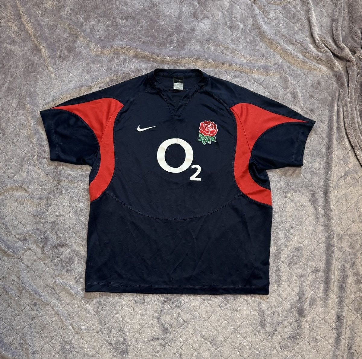 Nike × Vintage Vintage O2 Nike Rugby England League Jersey Size US XL / EU 56 / 4 - 1 Thumbnail