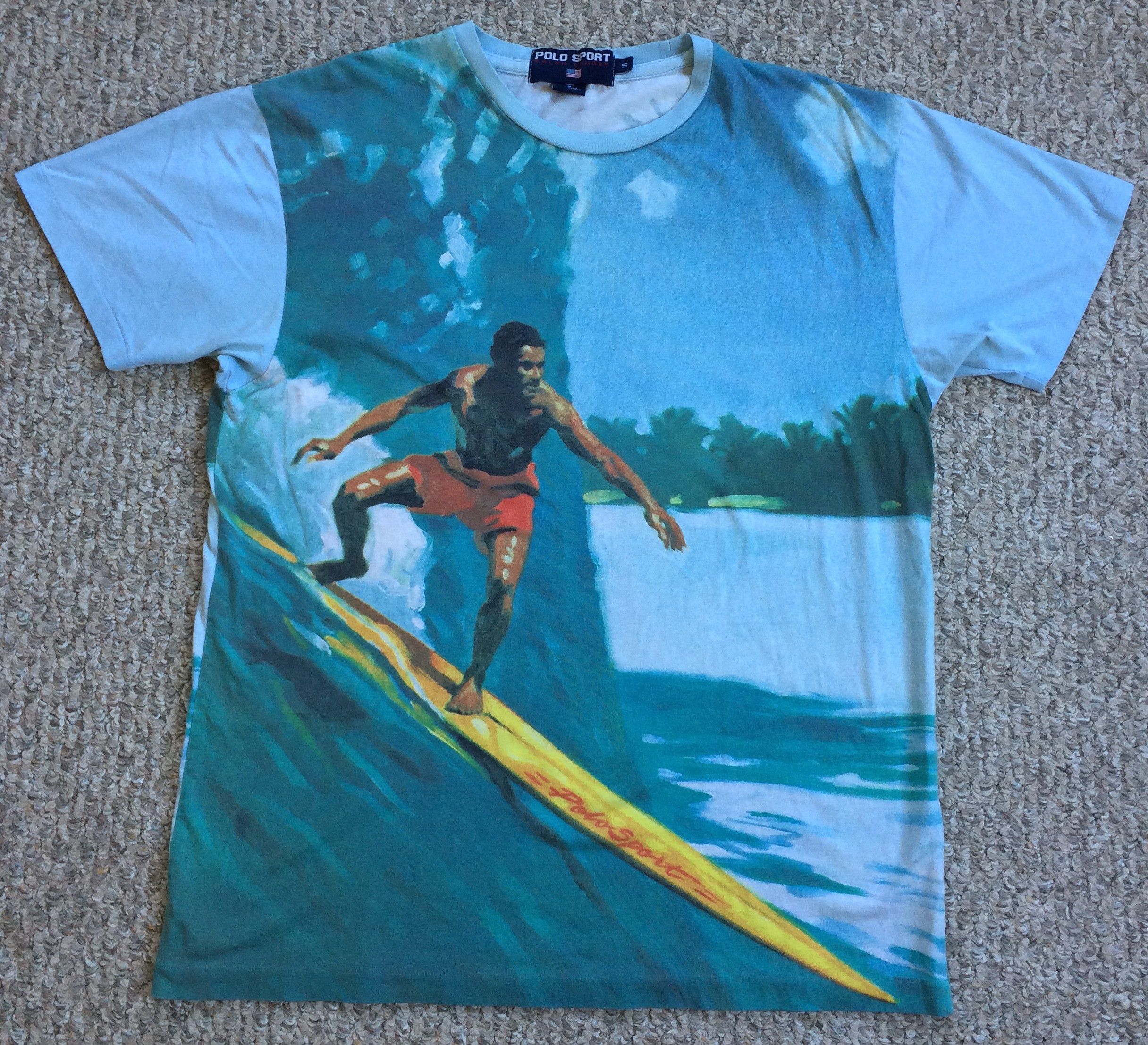 Polo Ralph Lauren OG 1990s Ralph Lauren Polo Sport Surfer Tee Size US S / EU 44-46 / 1 - 1 Thumbnail