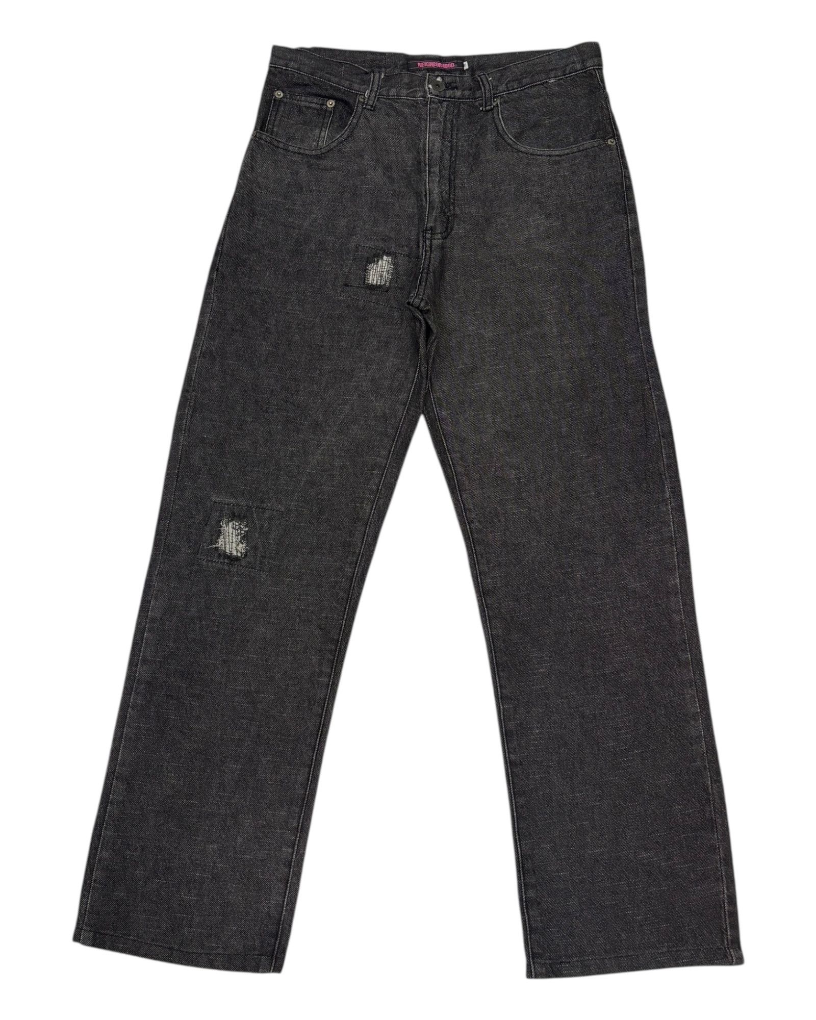 Neighborhood Neighborhood AW03 Black Fragment Narrow Denim Jean Size US 32 / EU 48 - 2 Thumbnail