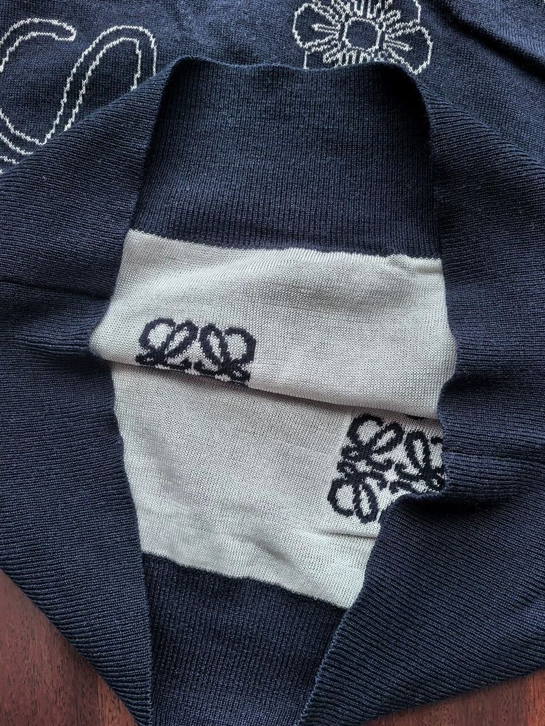 Loewe Loewe Navy blue full printed Logo orange puppy round neck Size M / US 6-8 / IT 42-44 - 3 Thumbnail