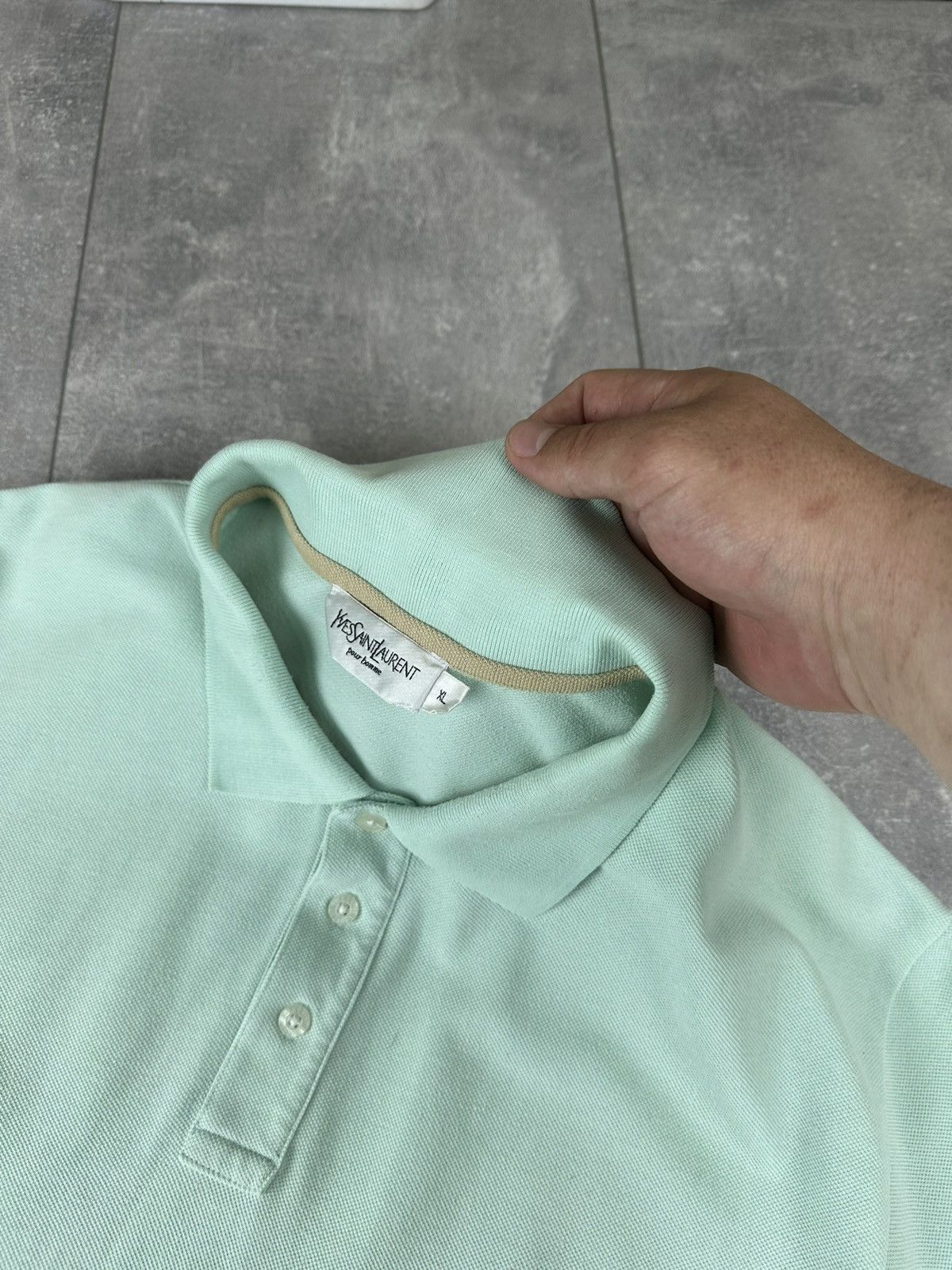 Yves Saint Laurent Yves Saint Lauren Luxury Vintage Small Logo Polo Size US XL / EU 56 / 4 - 11 Thumbnail