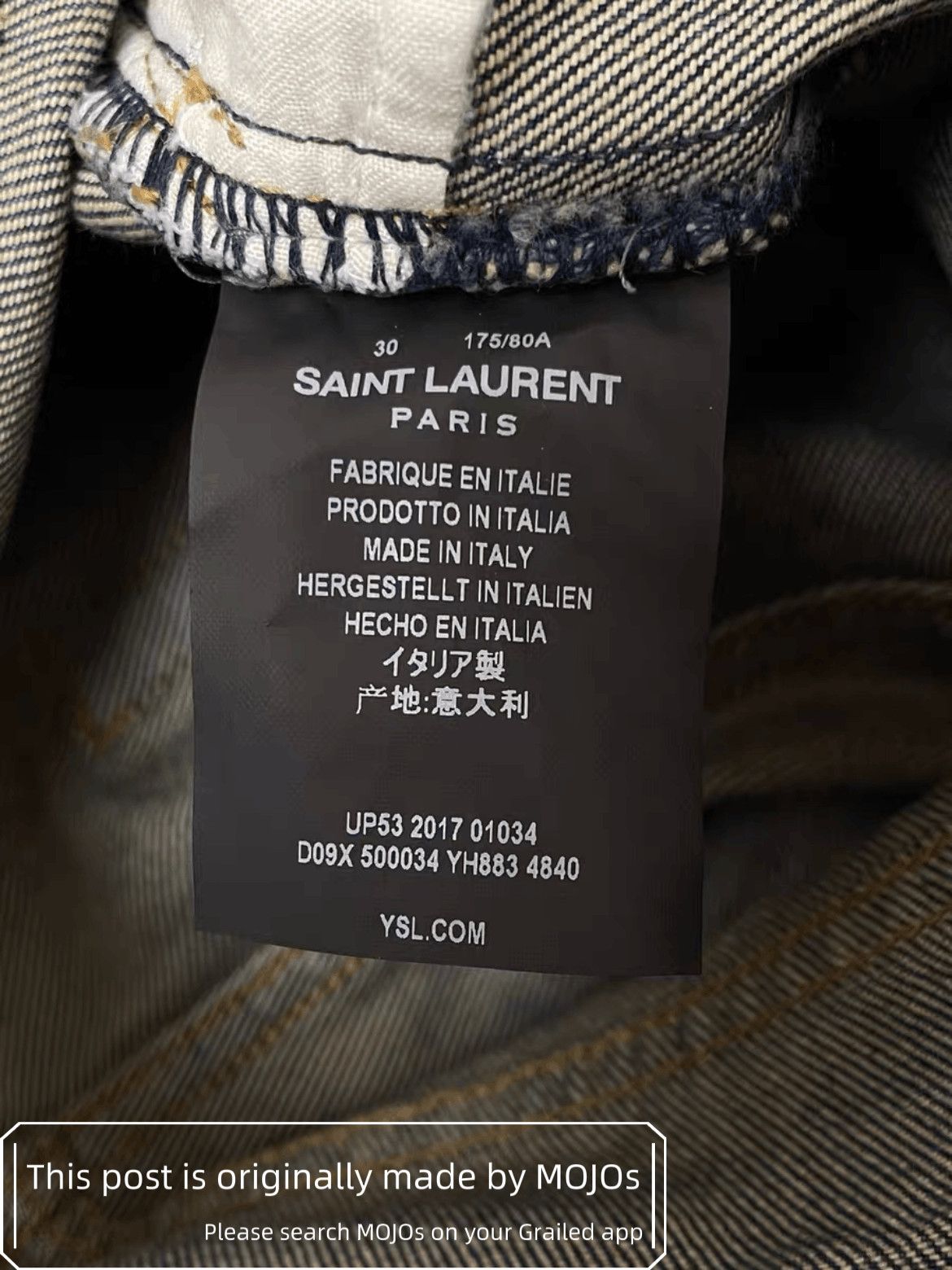 Saint Laurent Paris Sz 30 Saint Laurent Paris D02 Dark Blue basic Denim mojos75 Size US 30 / EU 46 - 5 Thumbnail