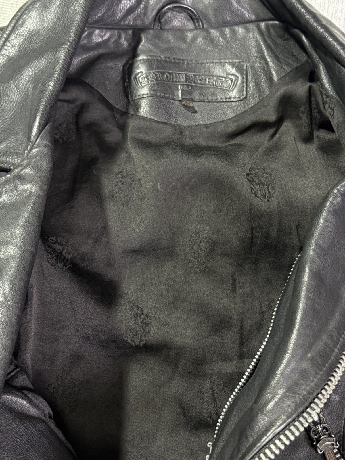 Chrome Hearts Chrome Hearts - Big Cross Belted Leather Biker Jacket Size US S / EU 44-46 / 1 - 12 Thumbnail