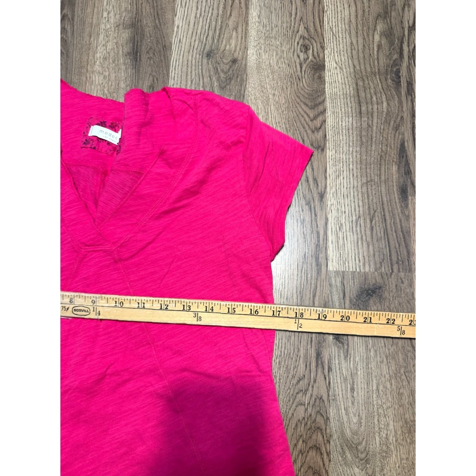 Pinko Mododoo Shirt Women Medium Pink Short Sleeve V-neck T-Shirt Casual Modern Basic Size M / US 6-8 / IT 42-44 - 3 Thumbnail