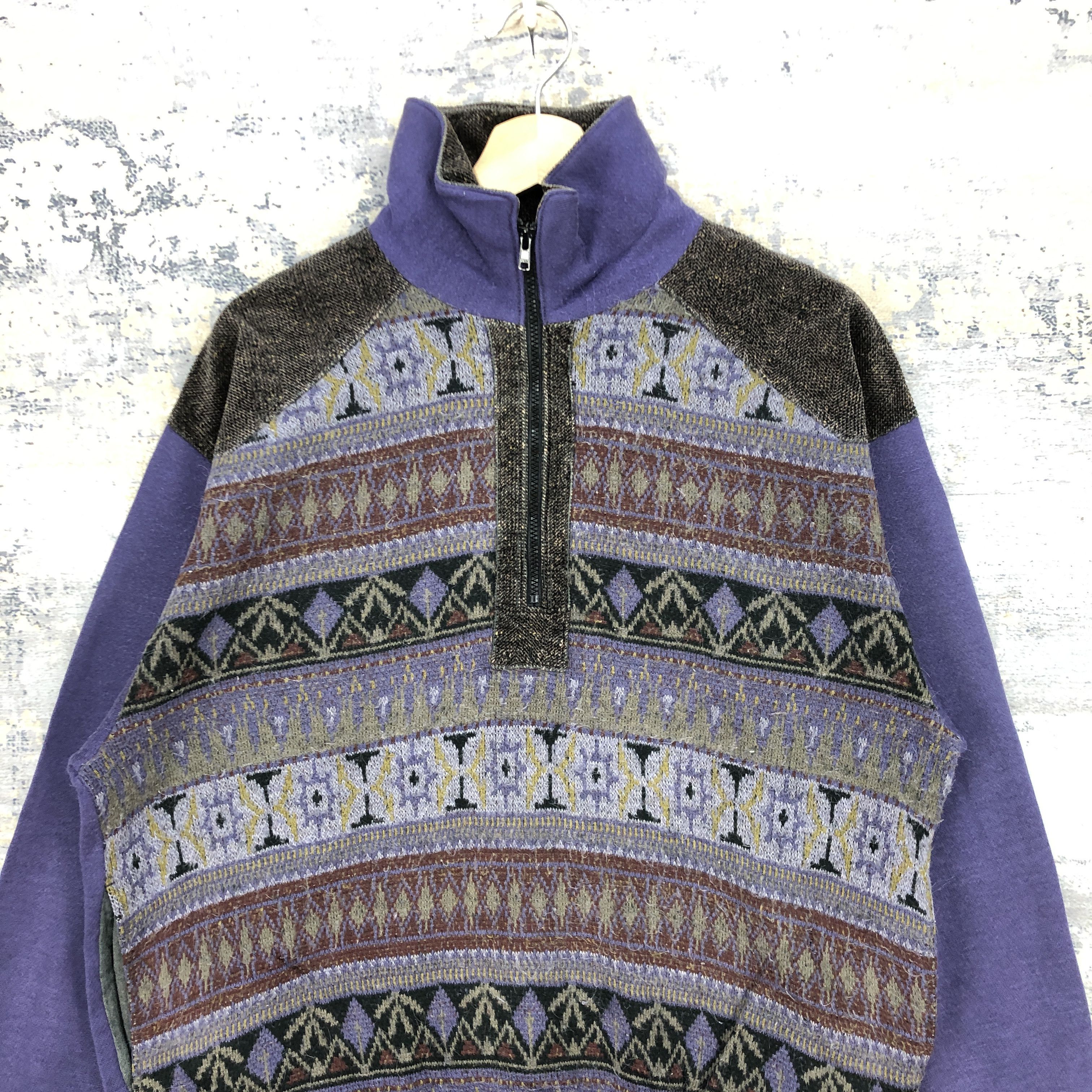 Japanese Brand Japanese Knitted Sweater Multicolor Sweatshirt Pullover Size US L / EU 52-54 / 3 - 2 Thumbnail