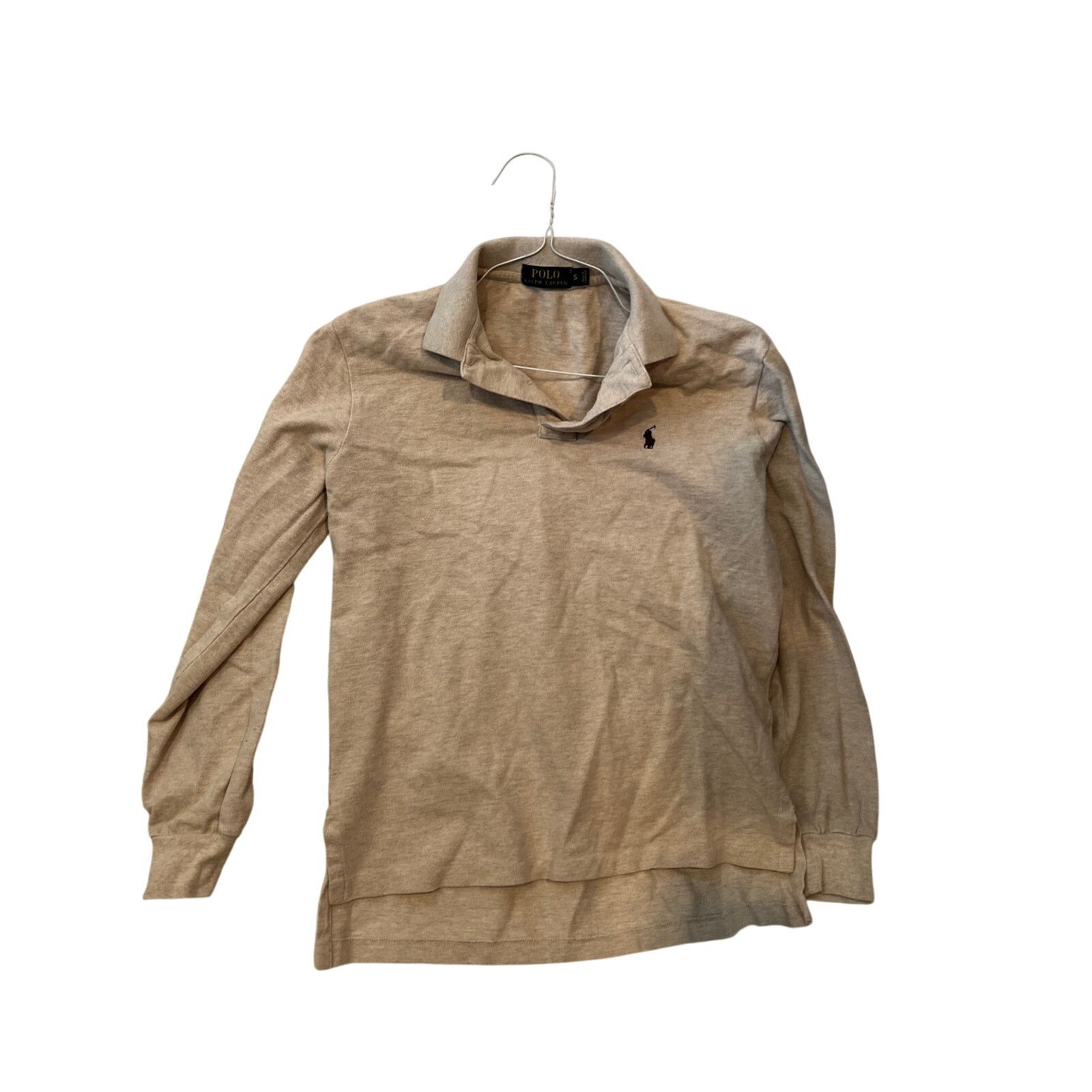 Polo Ralph Lauren Polo by Ralph Lauren Beige Long Sleeve Rugby Sweater Mens S Size US M / EU 48-50 / 2 - 1 Thumbnail