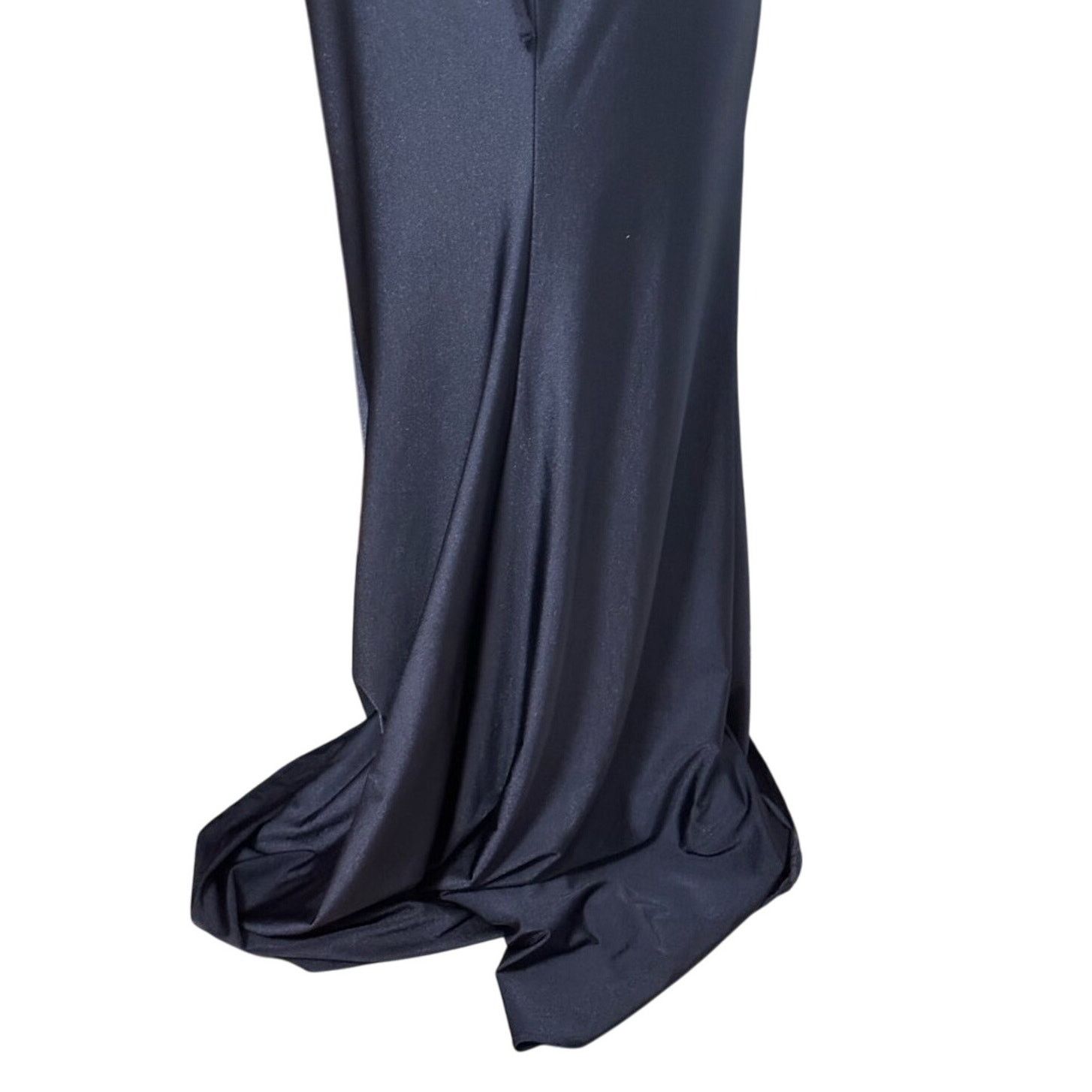 Other La Femme Ruched Maxi Mermaid Gown Lace-Up Thin Straps 2 NWT Size XS / US 0-2 / IT 36-38 - 7 Thumbnail