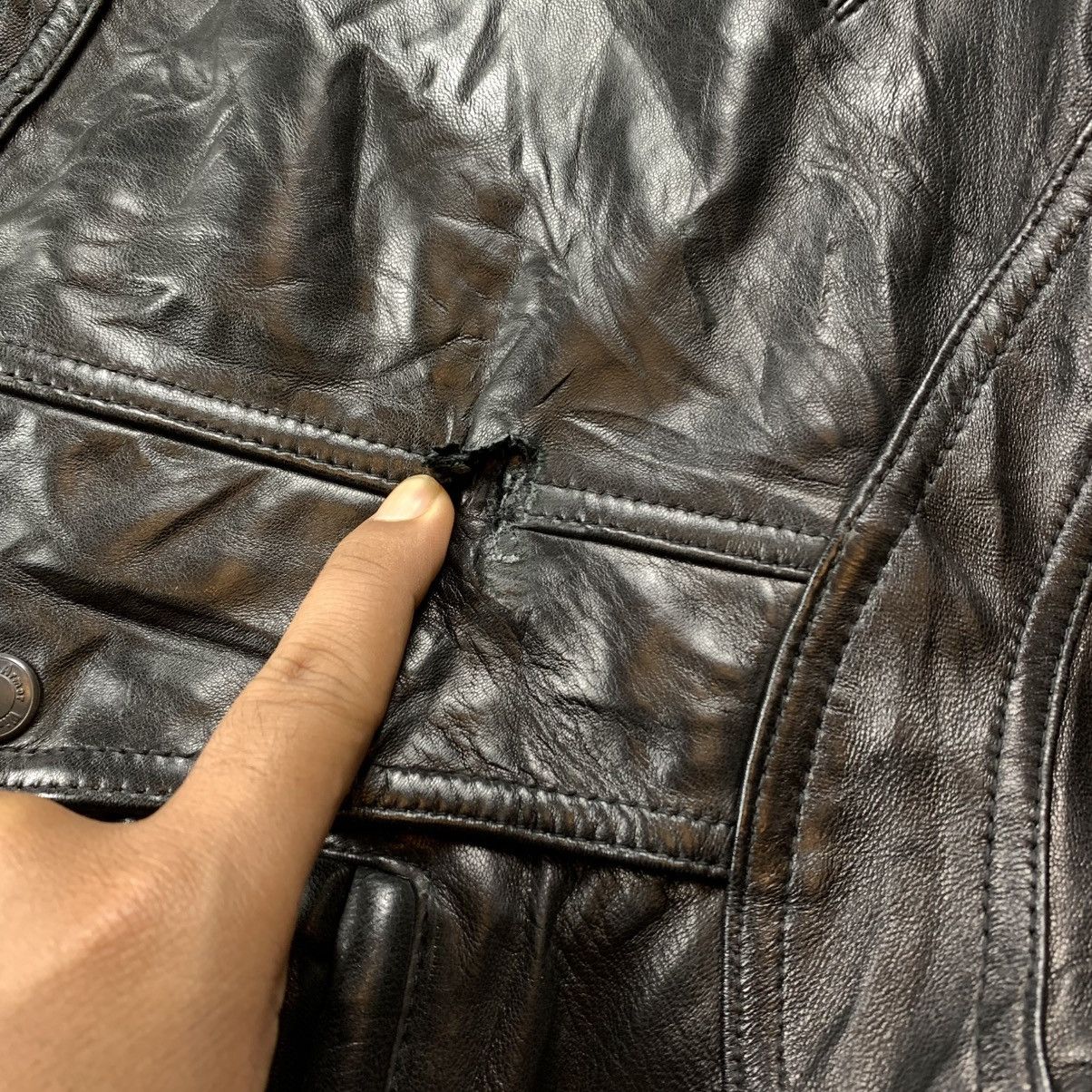 Genuine Leather Wind Armor Leather Jacket Size US L / EU 52-54 / 3 - 14 Thumbnail