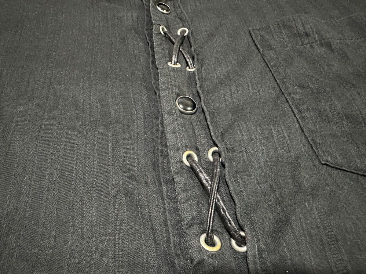 Tornado Mart 🔥Sick Japanese Y2K Laces Up Shirt Vkei Goth Punk Size US L / EU 52-54 / 3 - 3 Thumbnail