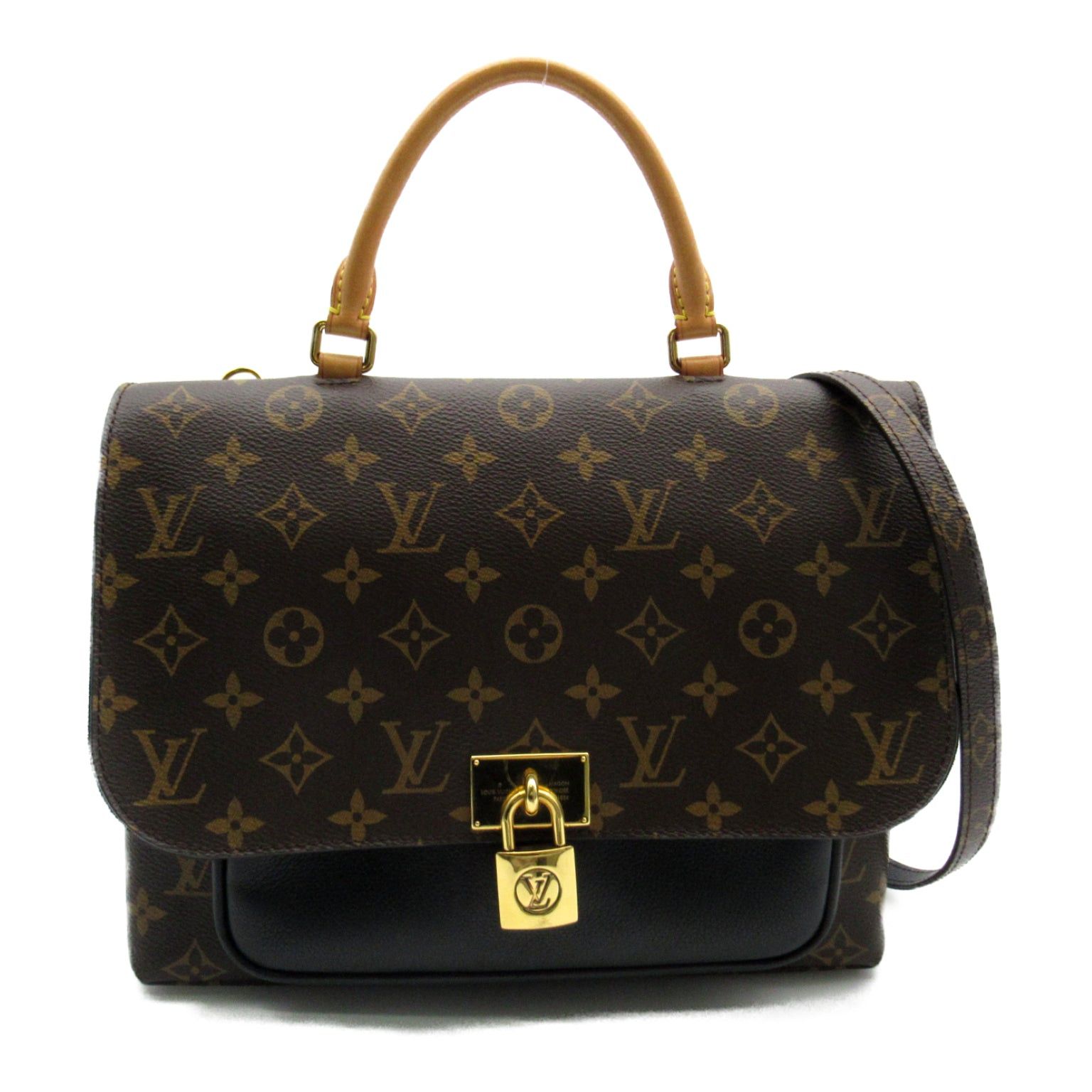 Louis Vuitton Louis Vuitton Marignan Shoulder Bag Coated Canvas Monogram Brown Black Noir Size ONE SIZE - 1 Thumbnail