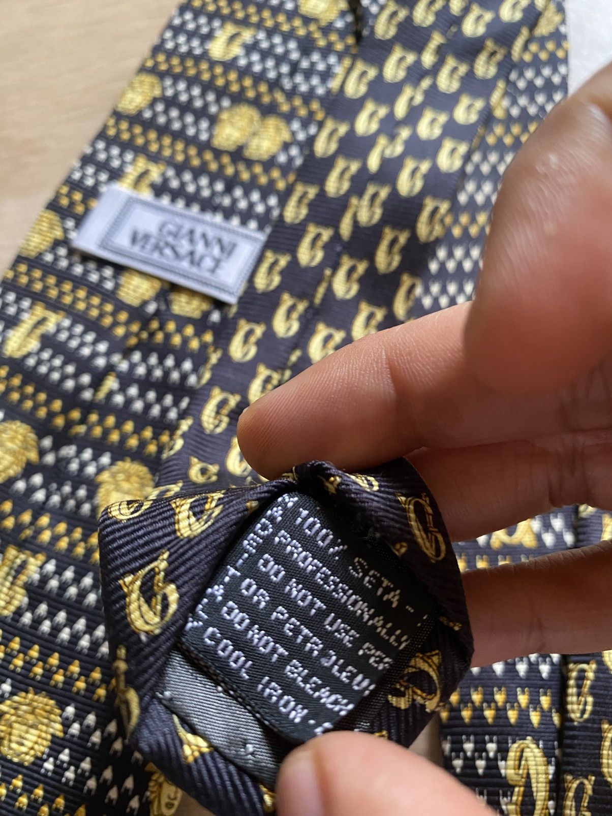 Versace Vintage Gianni Versace Monogram Silk Tie Size ONE SIZE - 2 Thumbnail