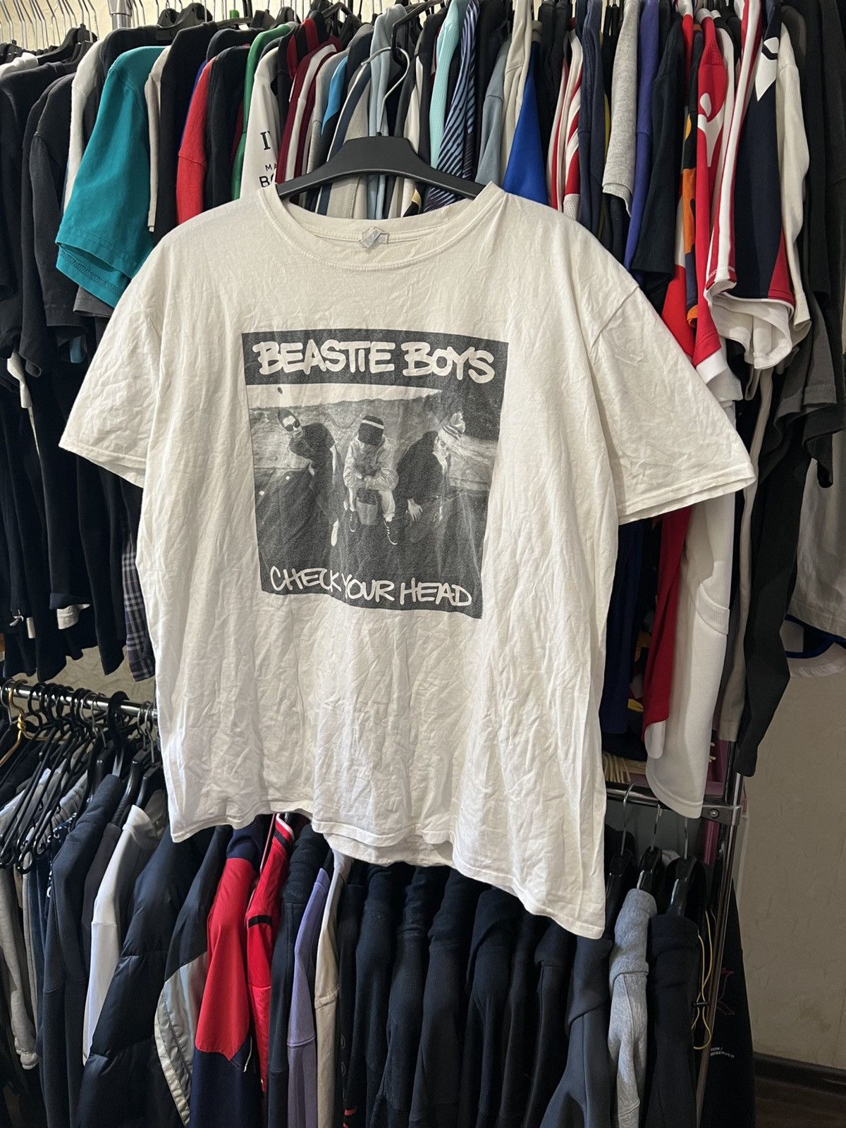 Band Tees 2010 VINTAGE BEASTIE BOYS CHECK YOUR HEAD BBAND T SHIRT AOP Size US XL / EU 56 / 4 - 1 Thumbnail