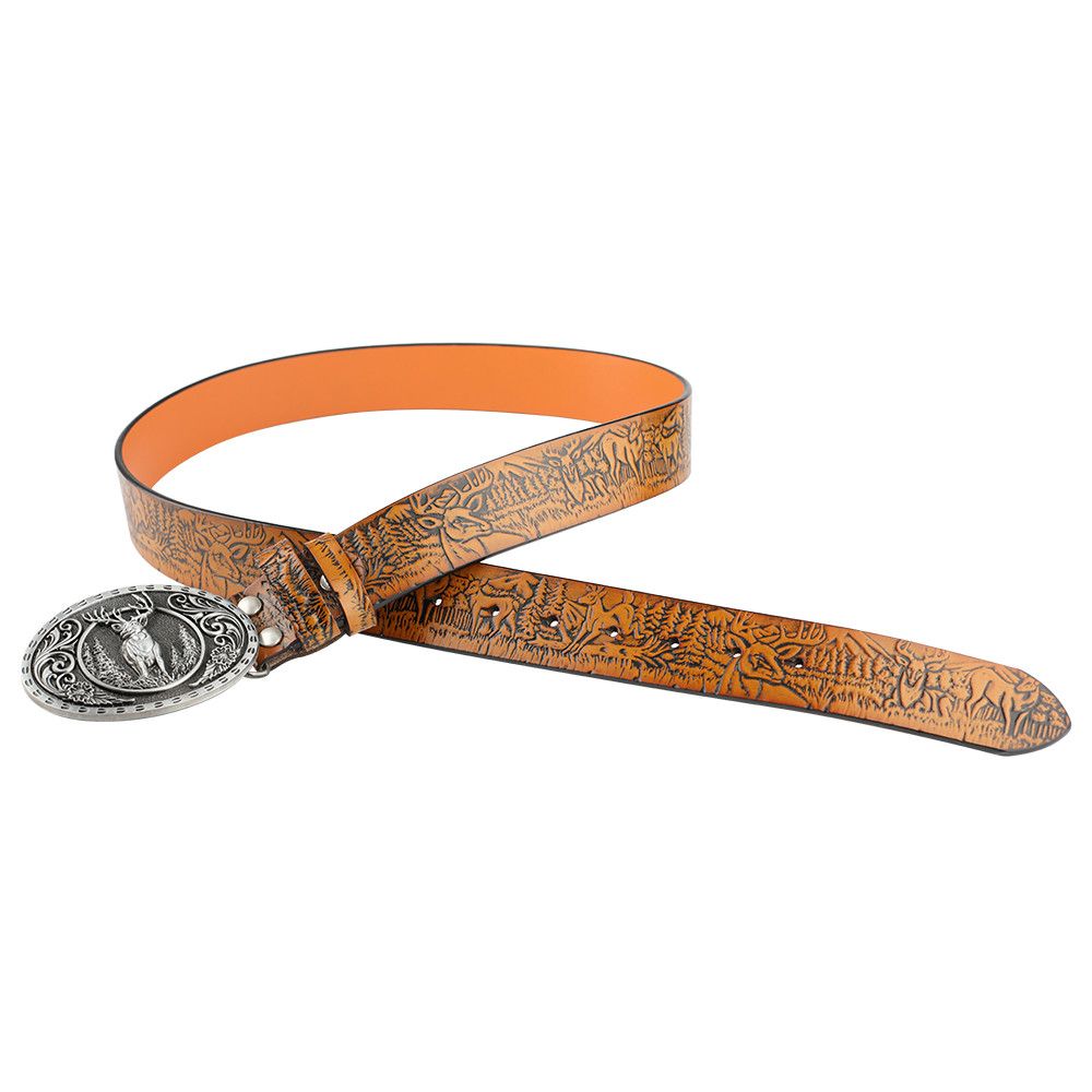 Designer New Design Vintage Belt Riveted Belts Menswear Accessories Size ONE SIZE - 4 Thumbnail