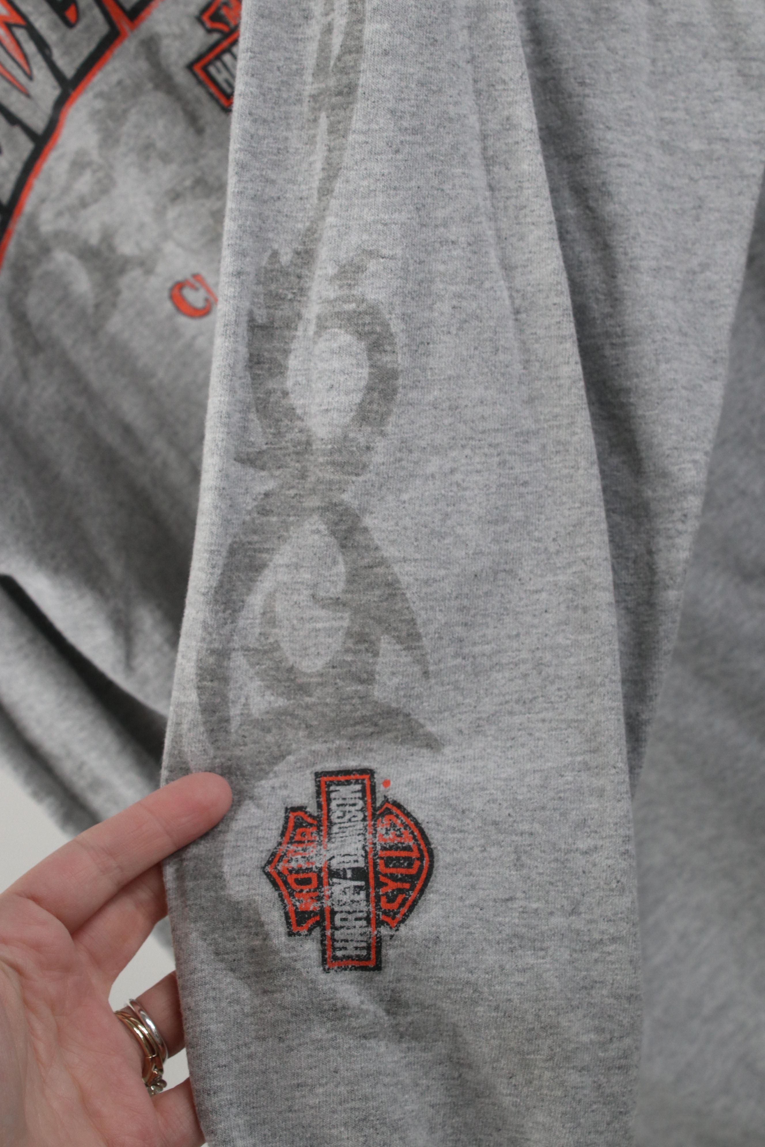 Harley Davidson Vintage Y2K 2005 Harley Davidson Long Sleeve T-Shirt Gray Size US L / EU 52-54 / 3 - 7 Thumbnail