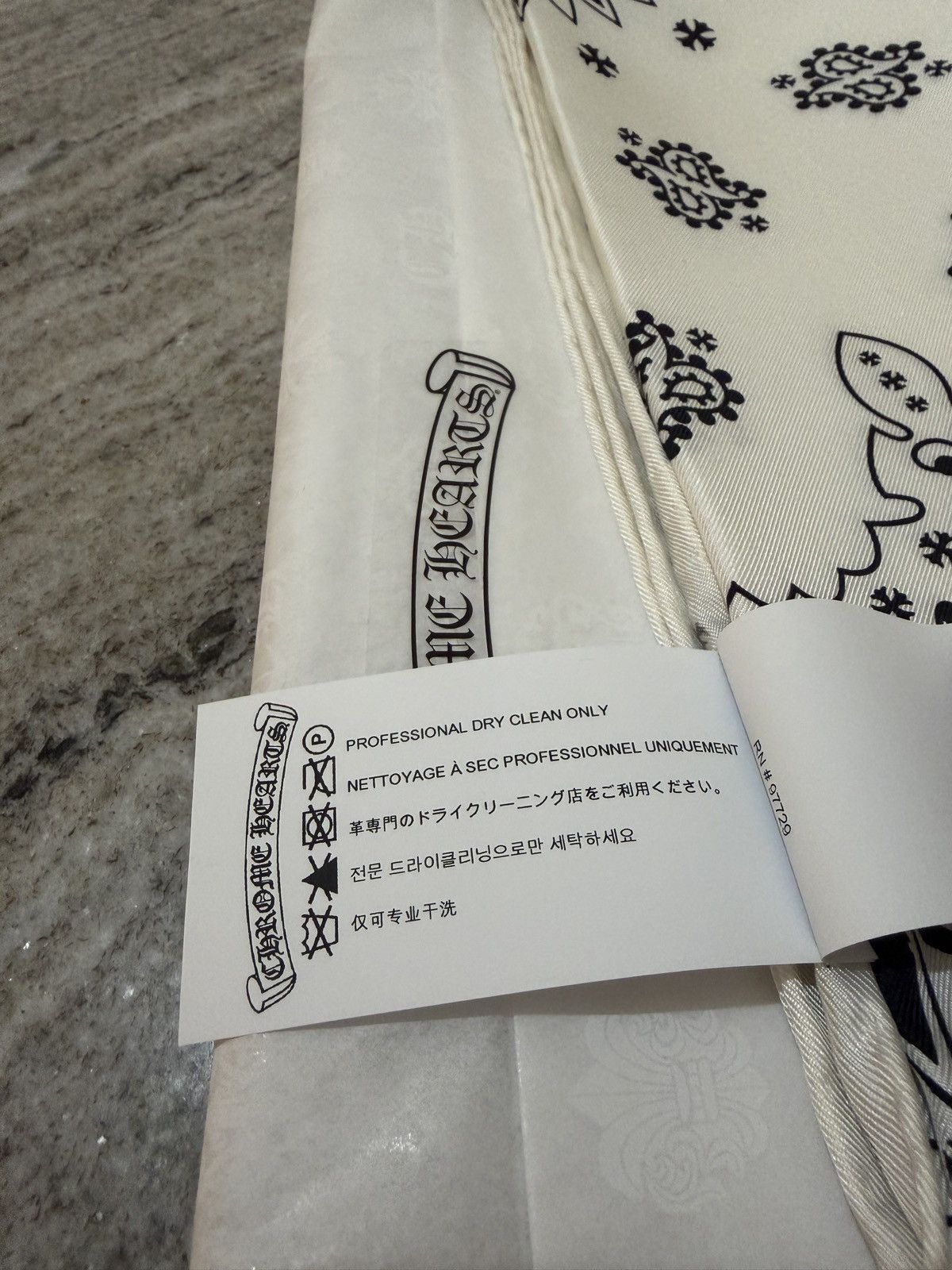 Chrome Hearts Chrome Hearts White Silk Bandana 🚫READ DESCRIPTION🚫 Size ONE SIZE - 8 Thumbnail