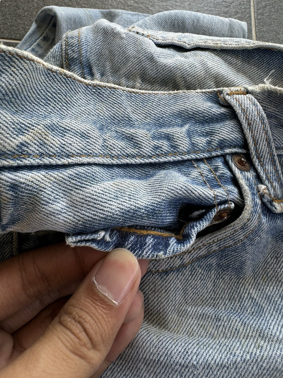 Levi's 💸LASTDROP💸 Redline Levis 501 #6 Button Selvedge Distressed Size US 28 / EU 44 - 13 Thumbnail