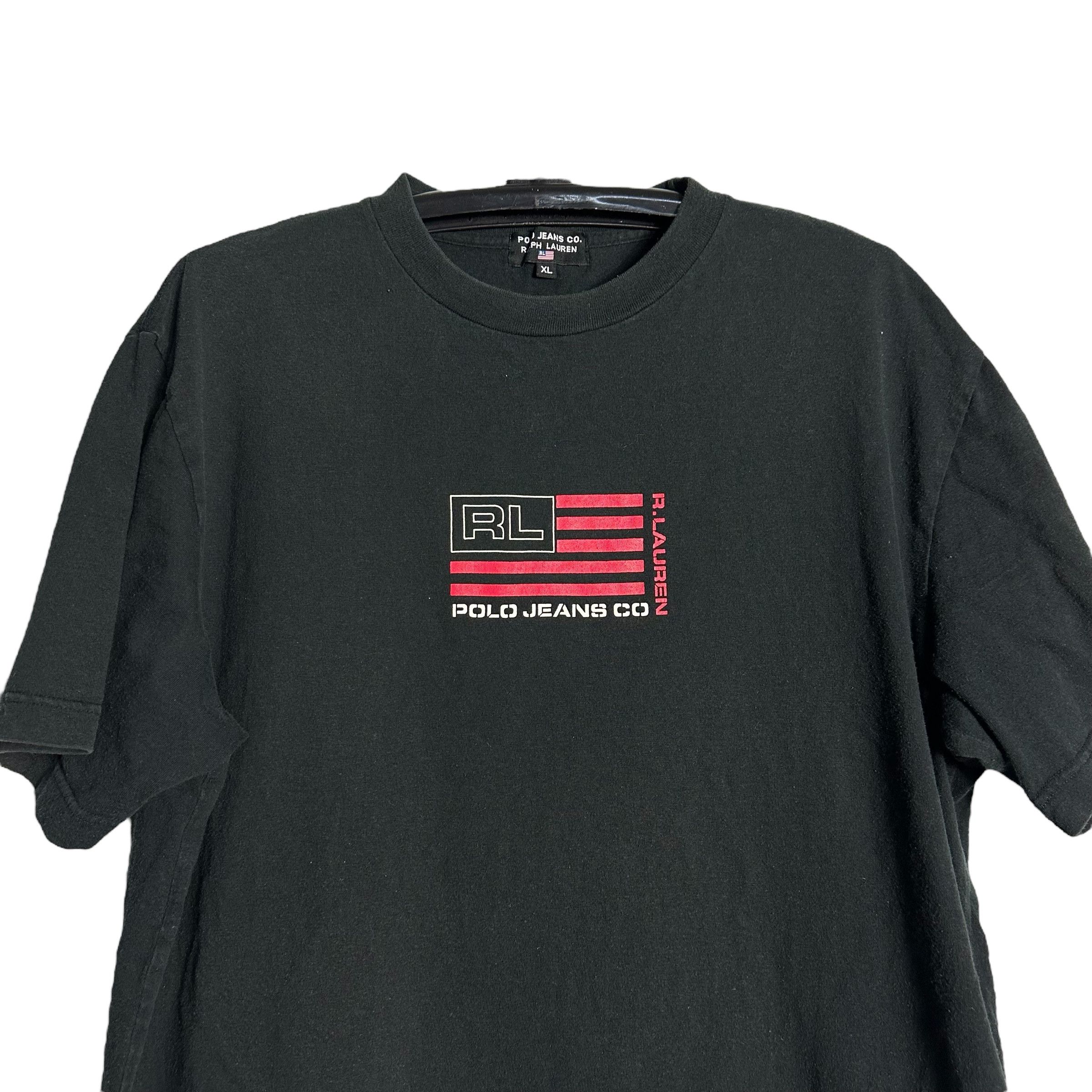 Polo Ralph Lauren 🔥RARE🔥Vintage Polo Jeans Ralph Lauren USA Flag T-shirt Size US XL / EU 56 / 4 - 2 Thumbnail