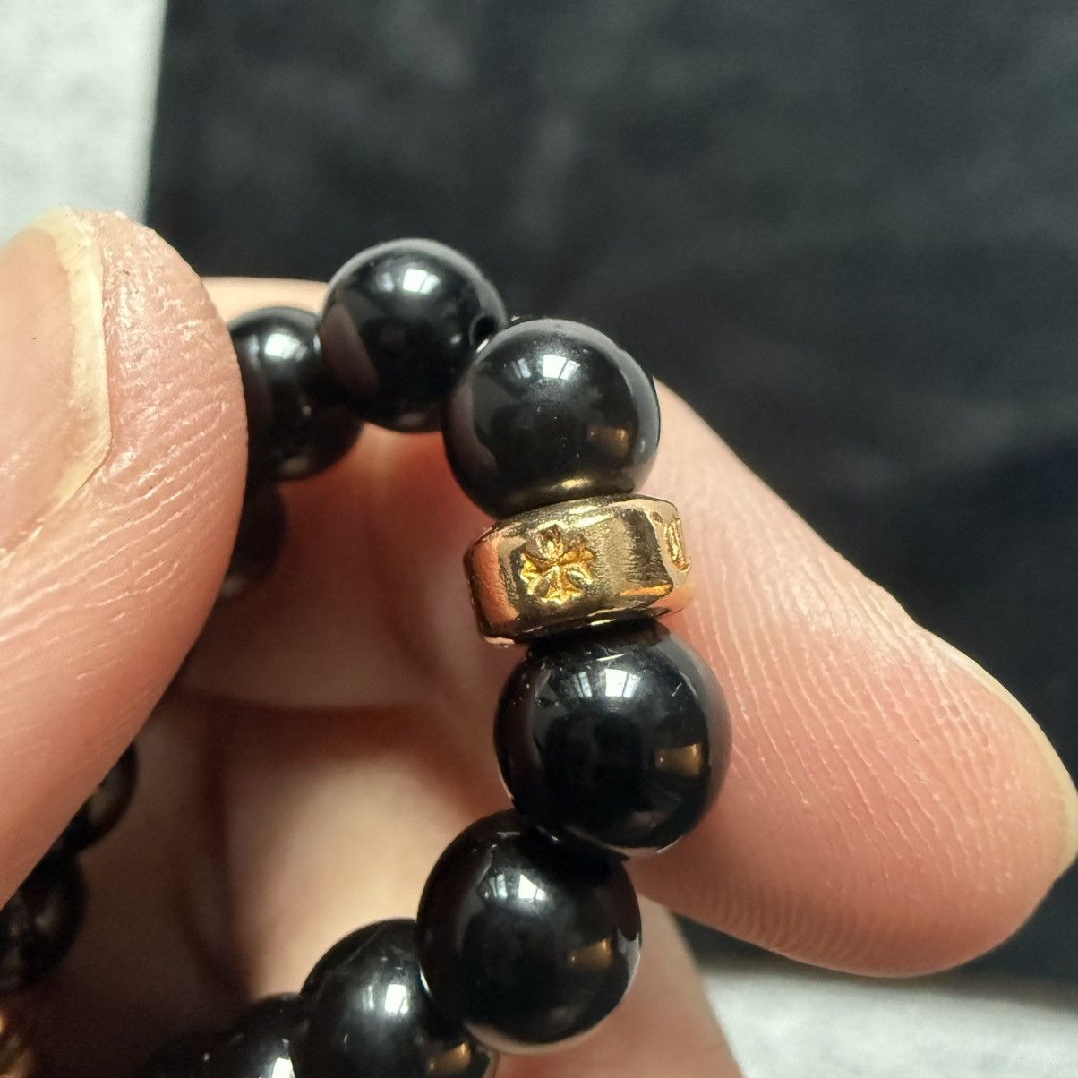 Chrome Hearts Chrome Hearts 22k Black Beads Bracelet Large Size Size ONE SIZE - 5 Thumbnail