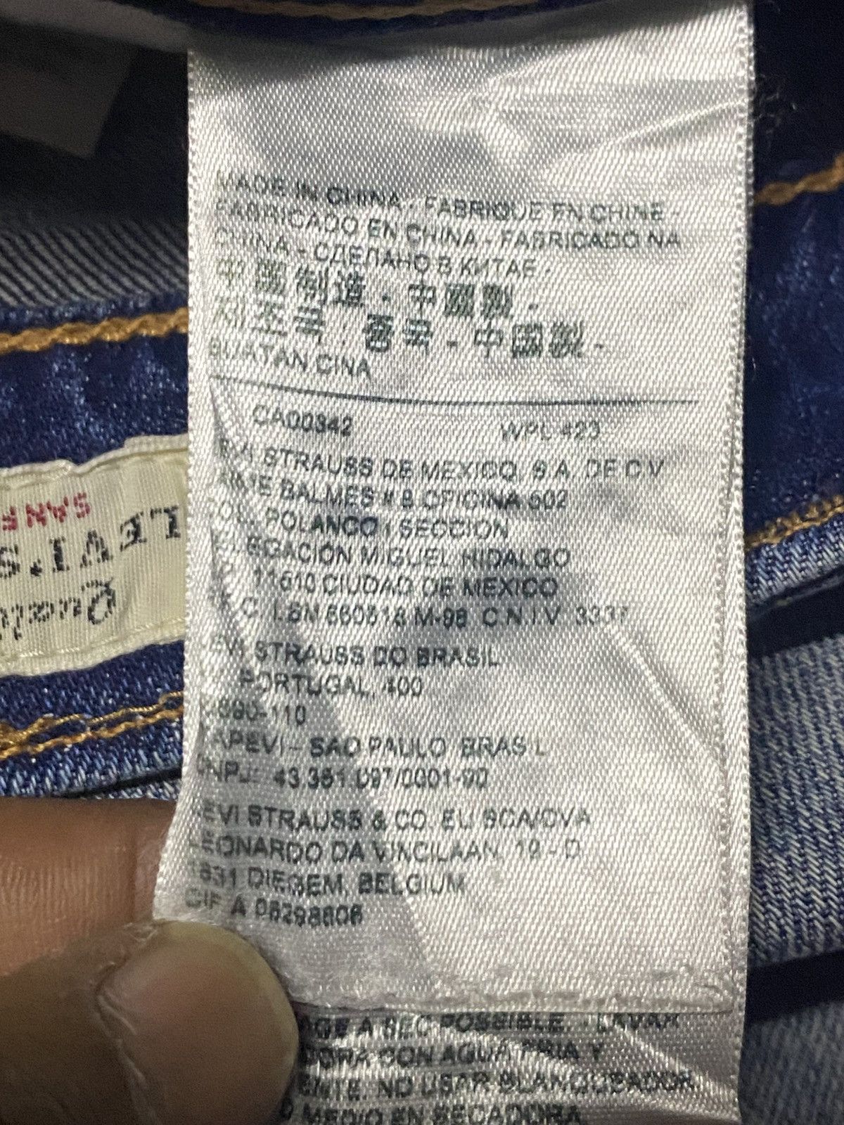Levi's Vintage Levis 511 Big E Blue Wash Slim Fit Jeans Size US 30 / EU 46 - 15 Thumbnail