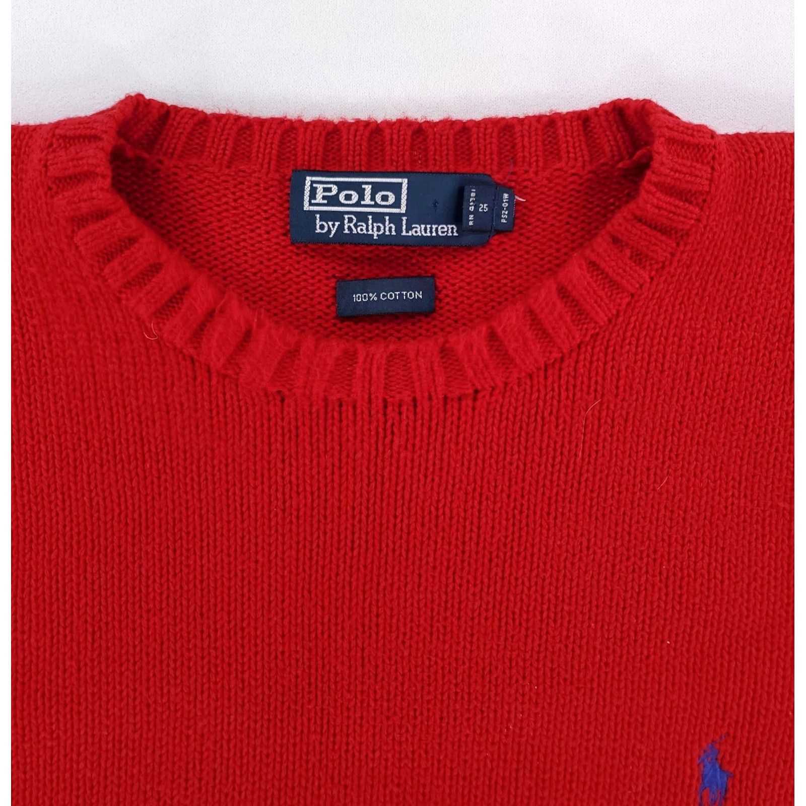 Polo Ralph Lauren Polo Ralph Lauren Fishermans Sweater Pullover Crew Neck Red XL Mens Size US XL / EU 56 / 4 - 2 Thumbnail