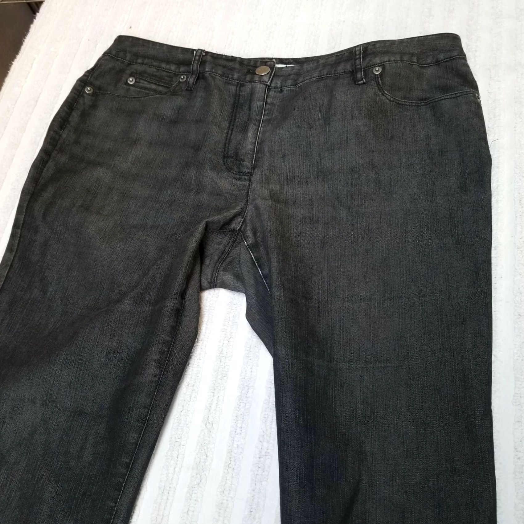 Kenneth Cole KENNETH COLE NEW YORK Womens Straight Jeans Mid-Rise 5-Pockets Denim Size 10 Black Size 32" / US 10 / IT 46 - 7 Thumbnail