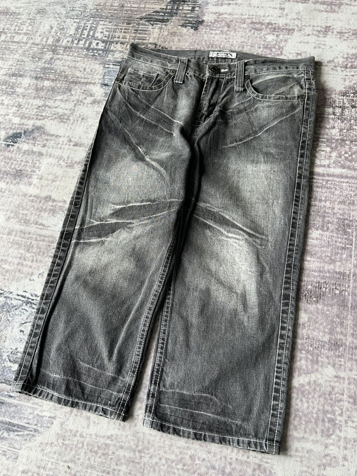 LOWBOX Y2k Lowbox Washed Jeans Size US 31 - 2 Thumbnail