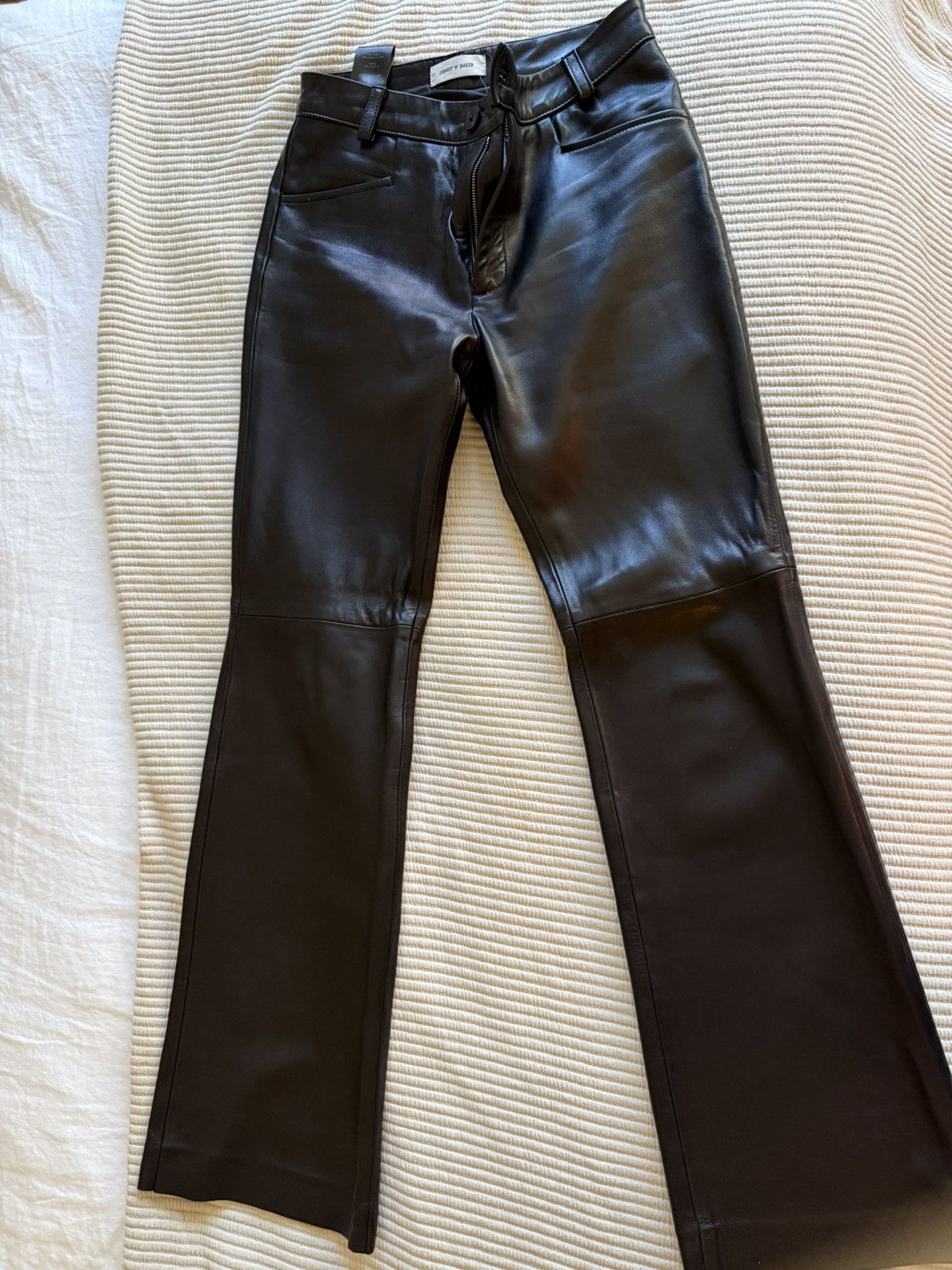 Ernest W. Baker Ernest Baker flared leather trouser Size US 32 / EU 48 - 6 Thumbnail