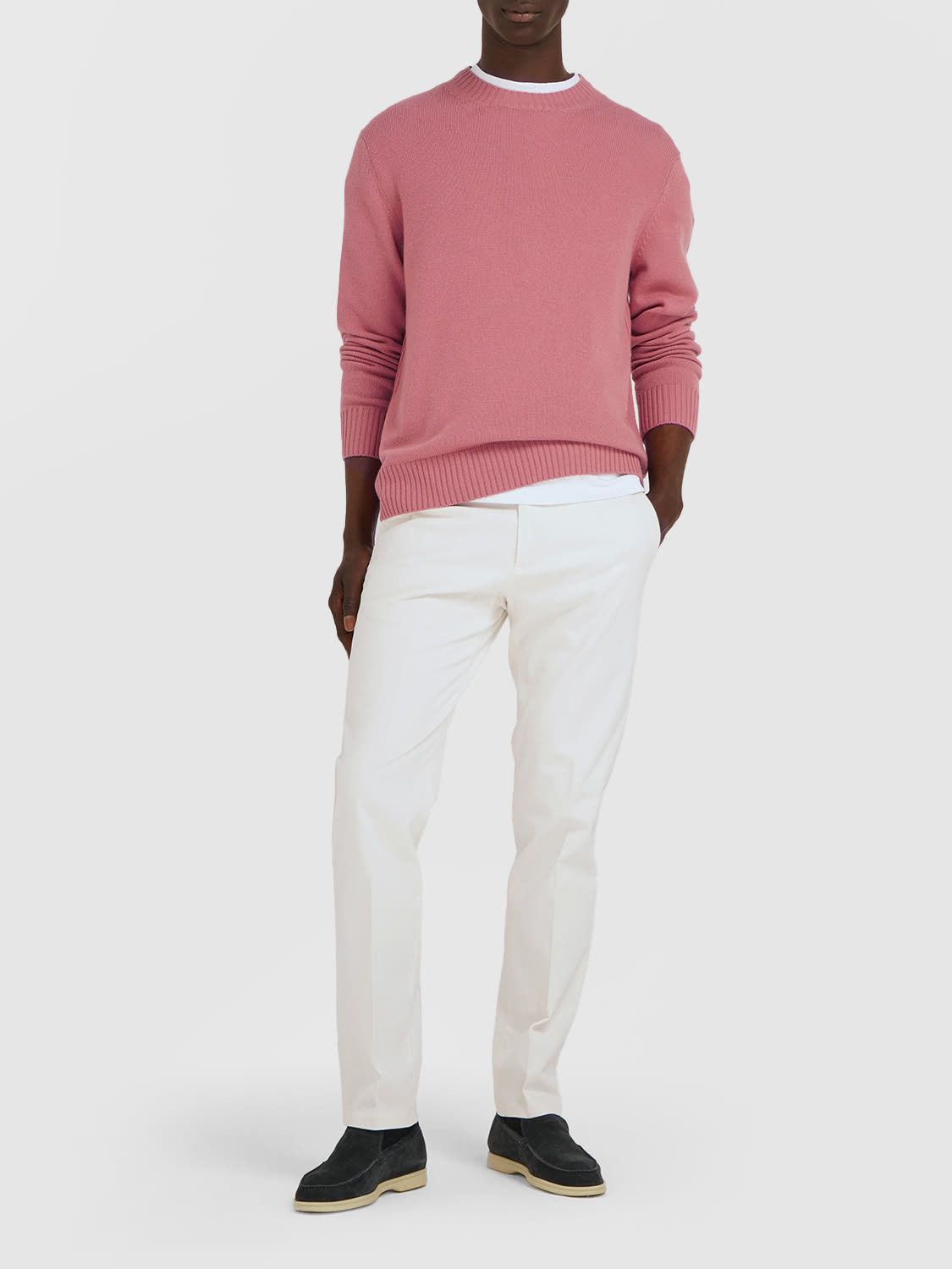 Loro Piana o1srvl11e1024 Parksville Crewneck Sweater in Pink Size US M / EU 48-50 / 2 - 2 Thumbnail