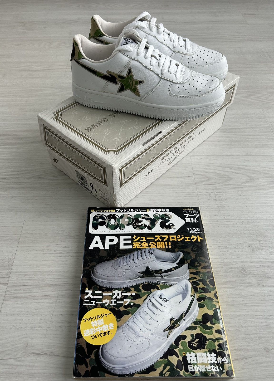 Bape VERY RARE OG 2001 A BATHING APE 1ST GREEN CAMO BAPESTA Size US 9.5 / EU 42-43 - 12 Thumbnail