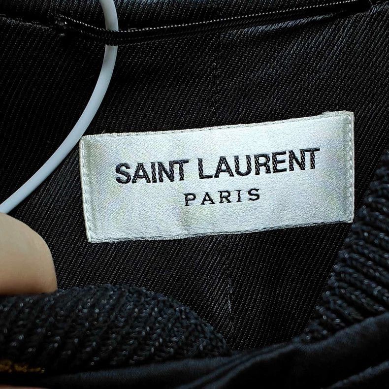 Yves Saint Laurent YSL Gold Star Embroidered Silk Jacket Size US L / EU 52-54 / 3 - 4 Thumbnail