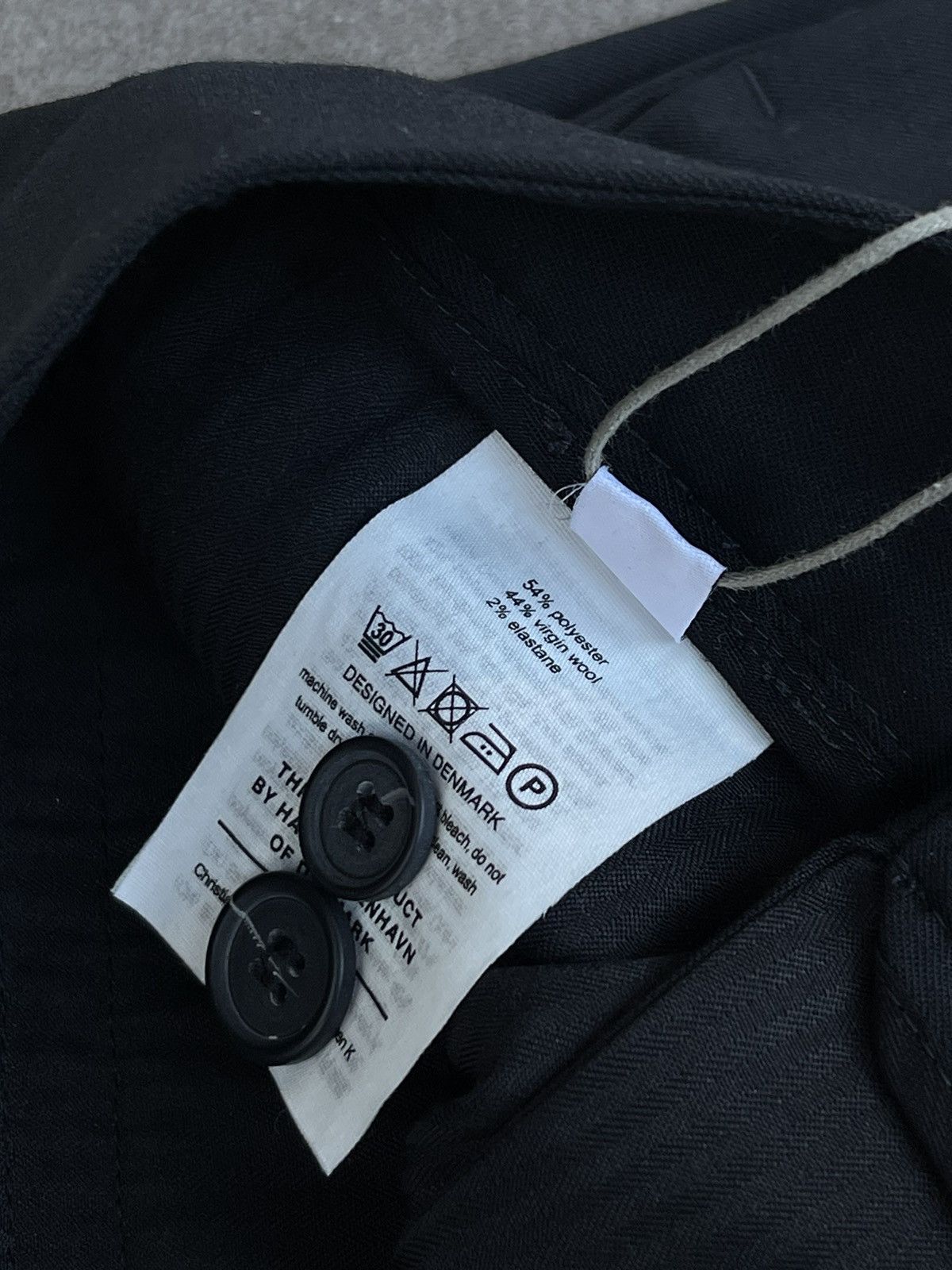 Han Kjobenhavn !DS! AW22 Han Kjobenhavn Wool Flared Black Trousers Size US 30 / EU 46 - 18 Thumbnail