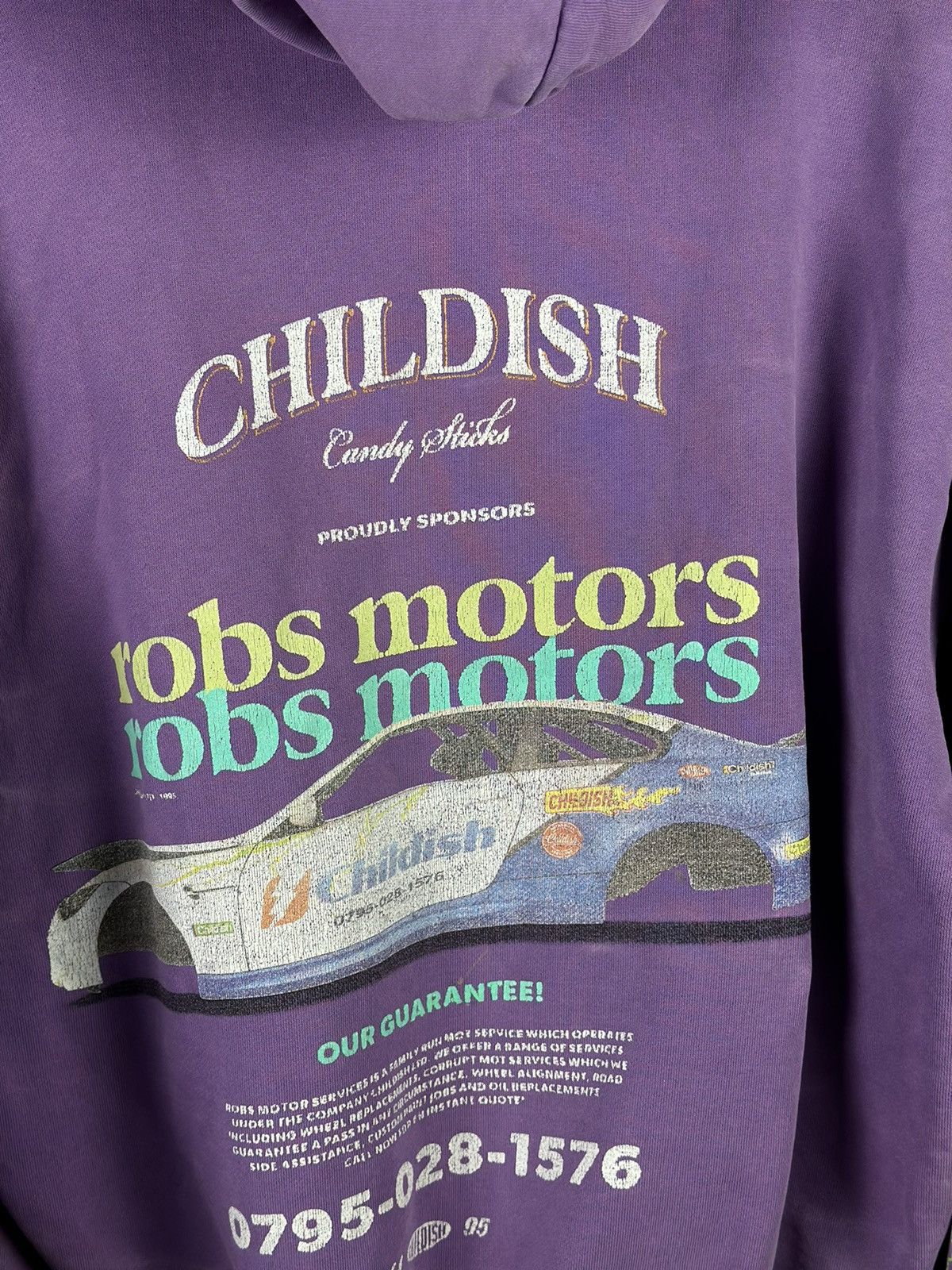 CHILDS Childish Robs Motors 90s Purple Hoodie Big Logo Y2K Racing Size US S / EU 44-46 / 1 - 8 Thumbnail