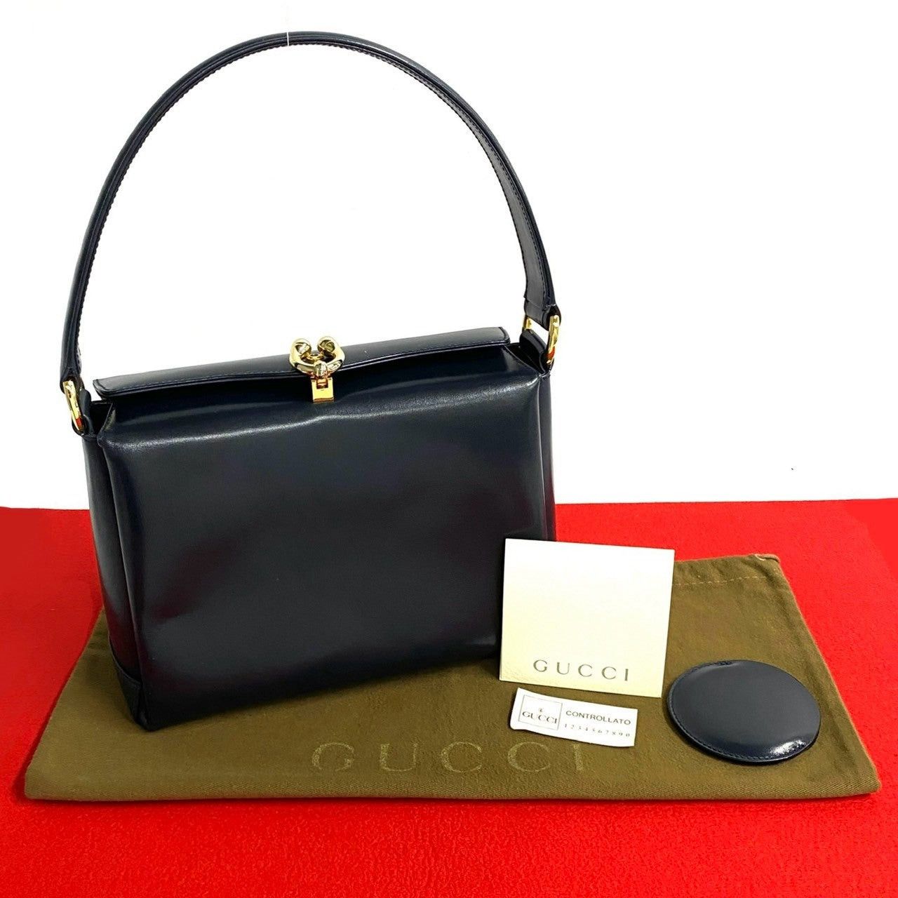 Gucci Gucci Handbag Blue Leather Size ONE SIZE - 1 Thumbnail