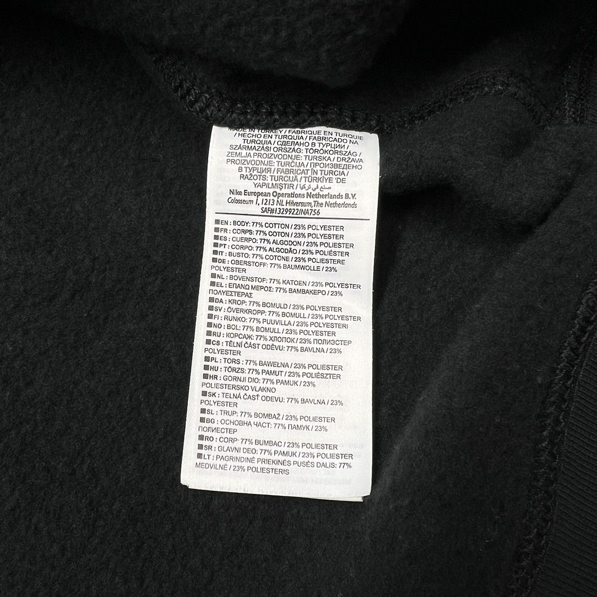 Nike Nike Sweatshirt Black Full Zip Mock Neck Swoosh Turkey Made Size US M / EU 48-50 / 2 - 9 Thumbnail
