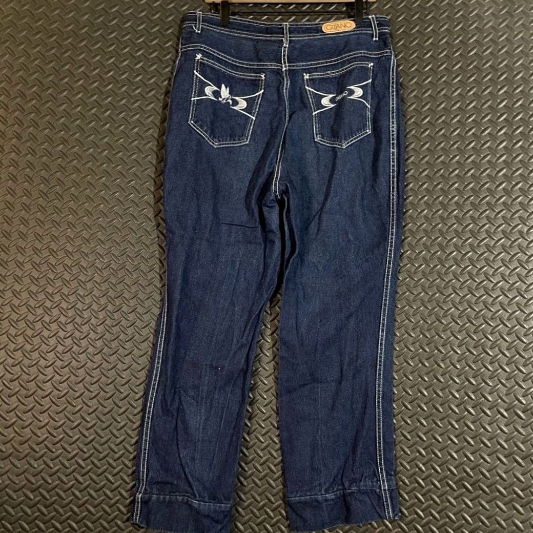 Vintage VTG Gitano Blue Straight Leg Denim Jeans Men 34 Blue Pocket Design Straight Jeans 27in Inseam Mens Regular Size 34 Size US 34 / EU 50 - 2 Thumbnail