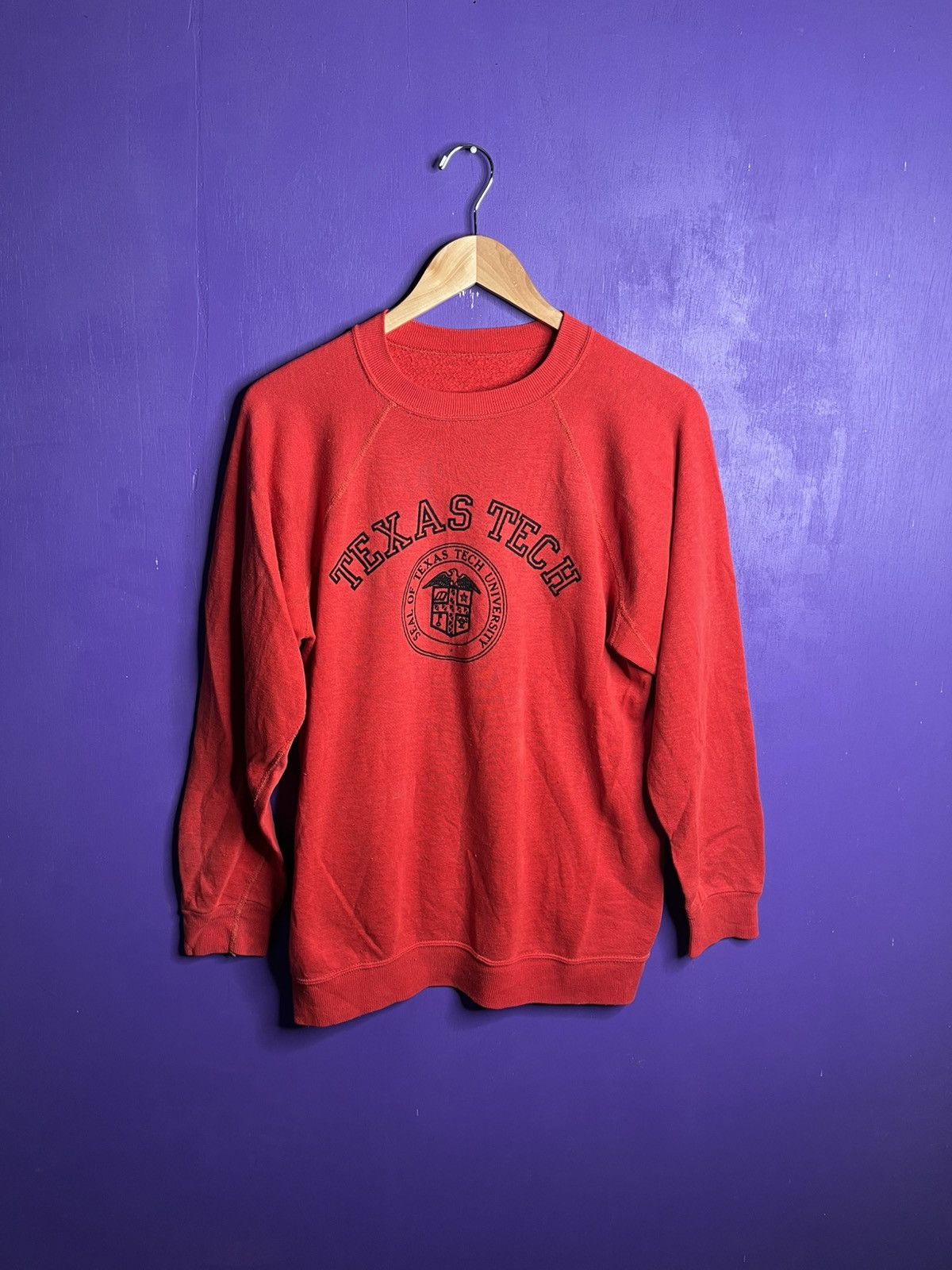 Vintage Vintage 70s Texas tech university crest logo crewneck Size US M / EU 48-50 / 2 - 1 Thumbnail