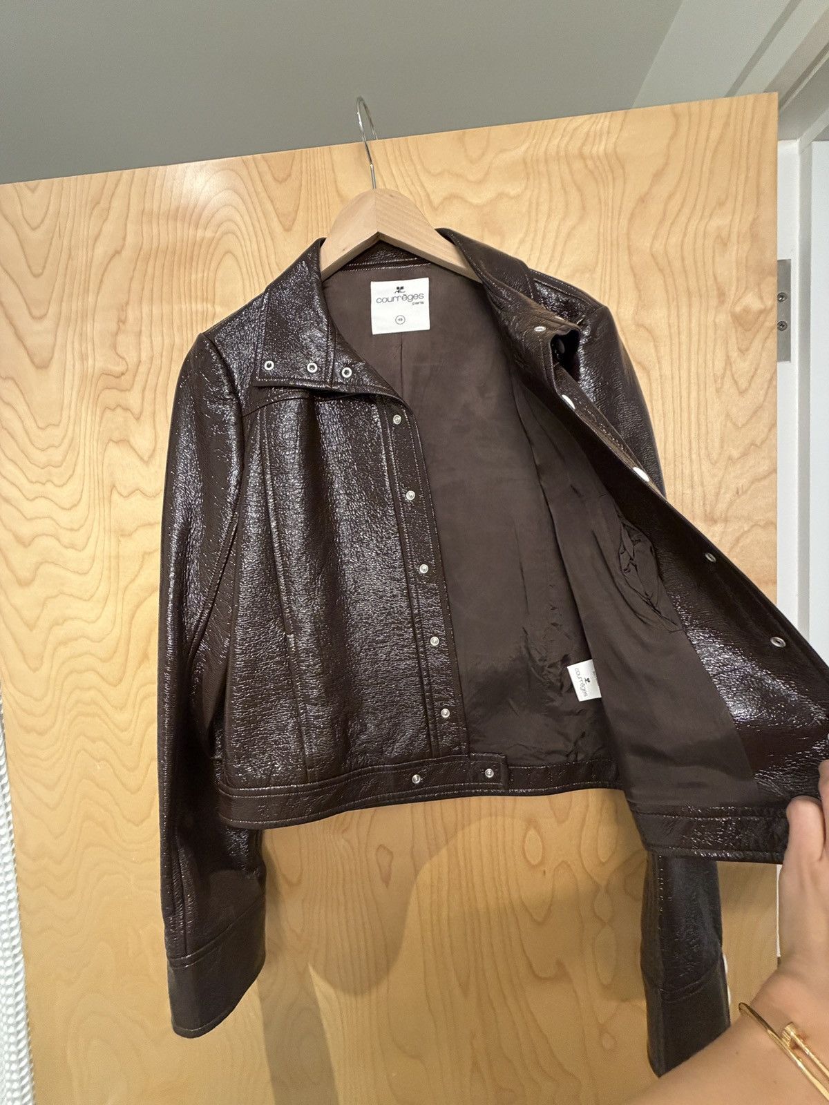 Courreges COURREGES MENS BROWN RE-EDITION VINYL JACKET Size US M / EU 48-50 / 2 - 10 Thumbnail