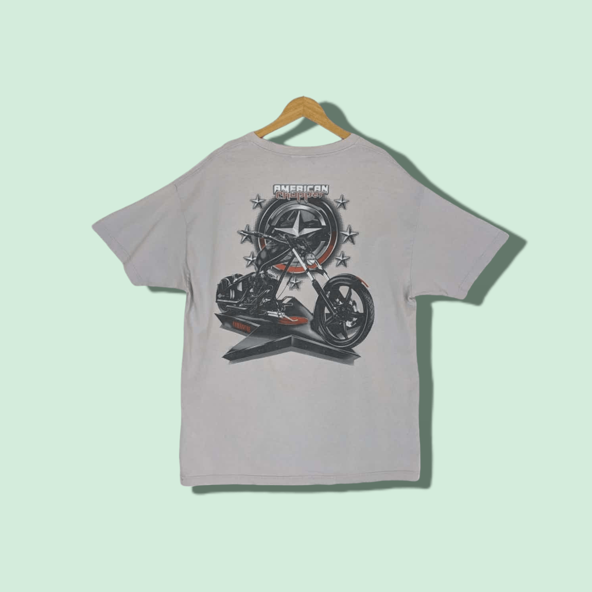 American Apparel Vintage 2004 AMERICAN CHOPPER Motorcycle Gang T-Shirt Size US XL / EU 56 / 4 - 1 Thumbnail