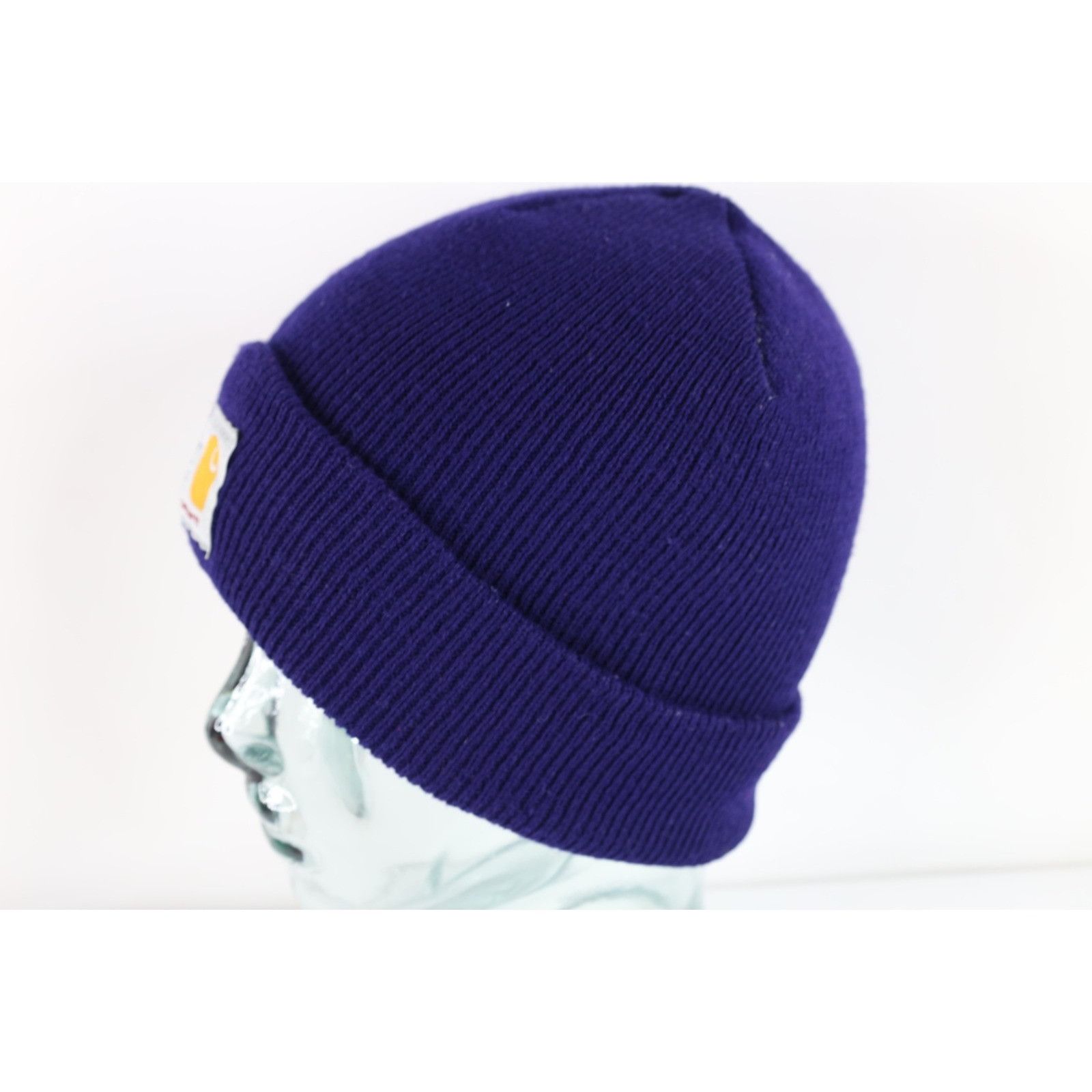 Carhartt Vintage 90s Carhartt Faded Spell Out Knit Winter Beanie Hat Size ONE SIZE - 4 Thumbnail