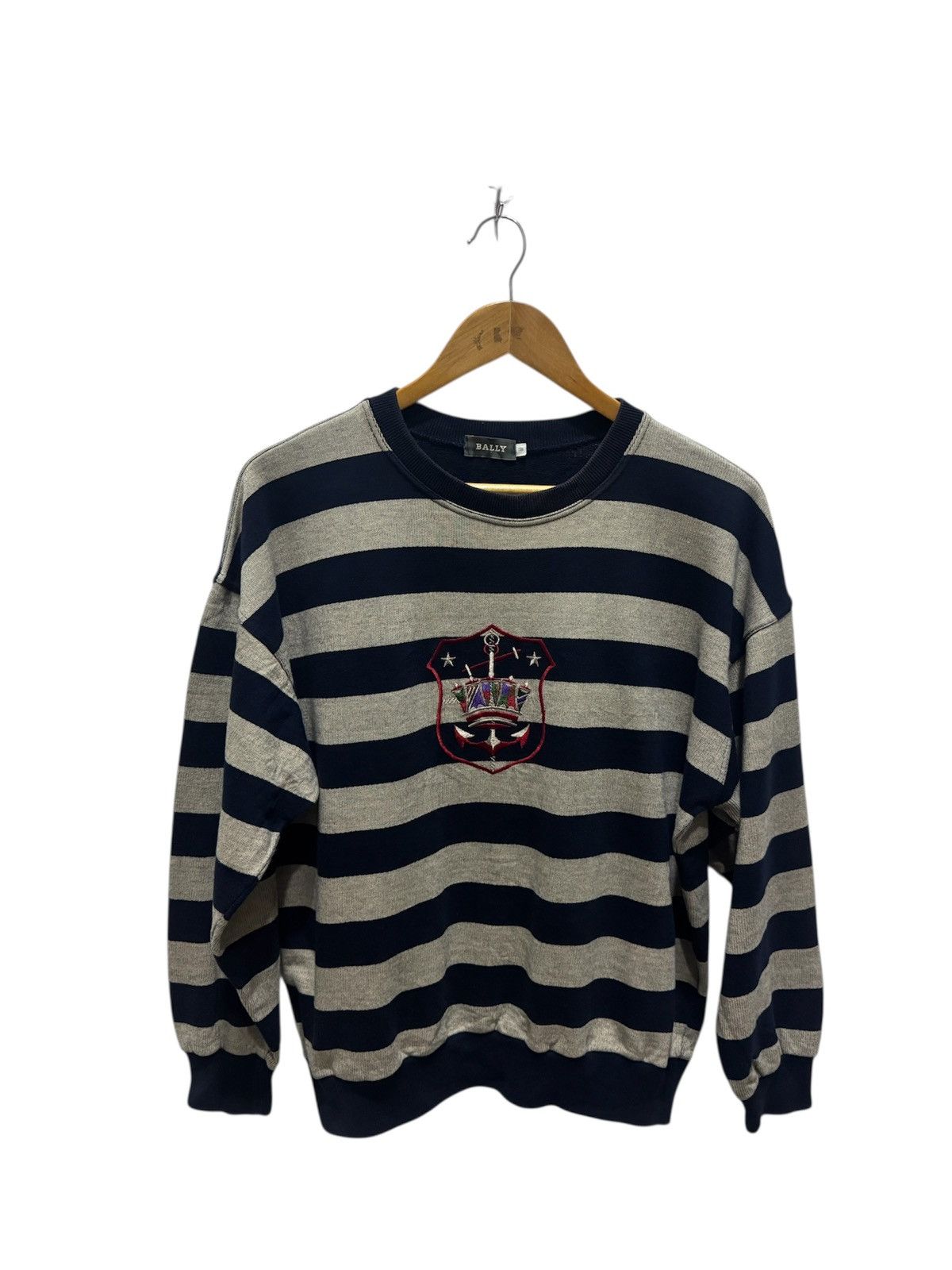 Bally × Vintage Vintage Bally Stripped Sweatshirt Made in Italy Size US M / EU 48-50 / 2 - 1 Thumbnail
