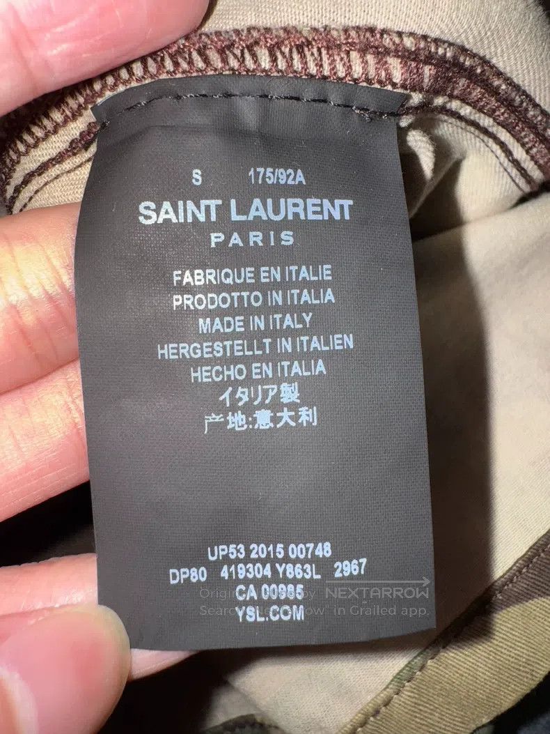 Saint Laurent Paris Saint Laurent Paris Medal Four Pocket Military Camo Jacket Size US S / EU 44-46 / 1 - 6 Thumbnail